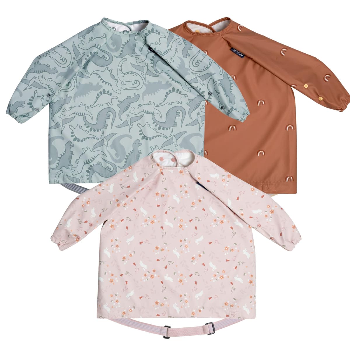 BIBaDO - Long Sleeve Baby Bibs - Babies & Toddlers 6-36 Months - Coverall Weaning Bib - Easy Wipe Clean & Soft Fabric - Attach to Highchair & Tables - Waterproof - Machine Washable — view 29
