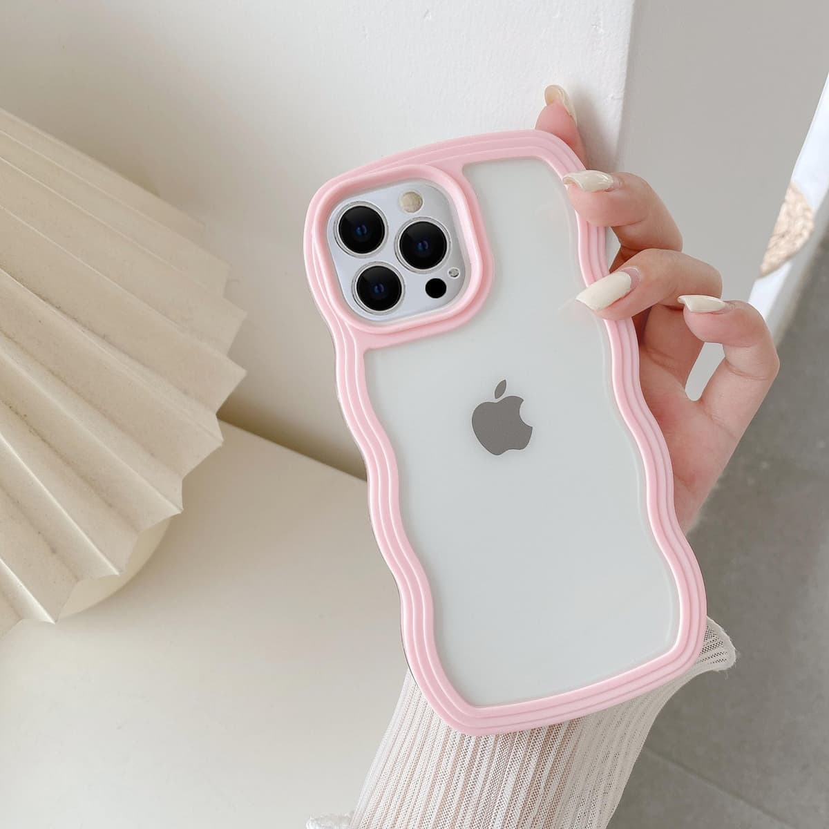 QLTYPRI Compatible with iPhone 11 Case, Cute Curly Wave Frame Clear Case for Girls Women, Transparent Soft Silicone TPU Bumper Shockproof Protective Phone Cover for iPhone 11 - Purple — view 111
