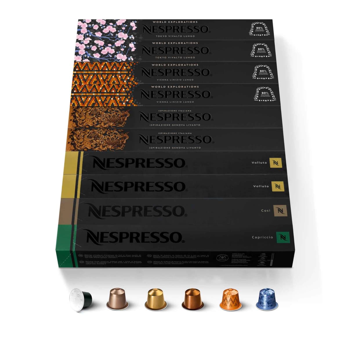 Nespresso Vertuo Double Espresso Selection Long Expiry Coffee Pods Capsules Chiaro Scuro 20 Pods 2 Sleeves — view 16