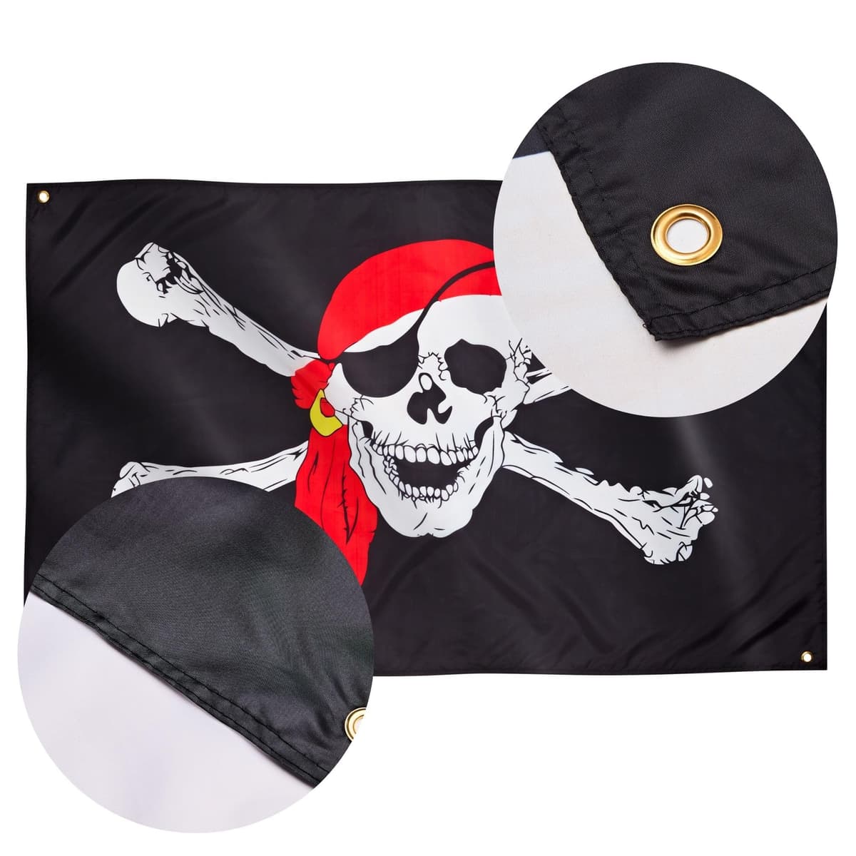Runesol Cornwall Flag - 91x152cm, 3ft x 5ft, Cornish Flag, 4 Grommets, Eyelet in Every Corner, Premium Quality, Inside & Outside Use, Vivid Colours — view 405