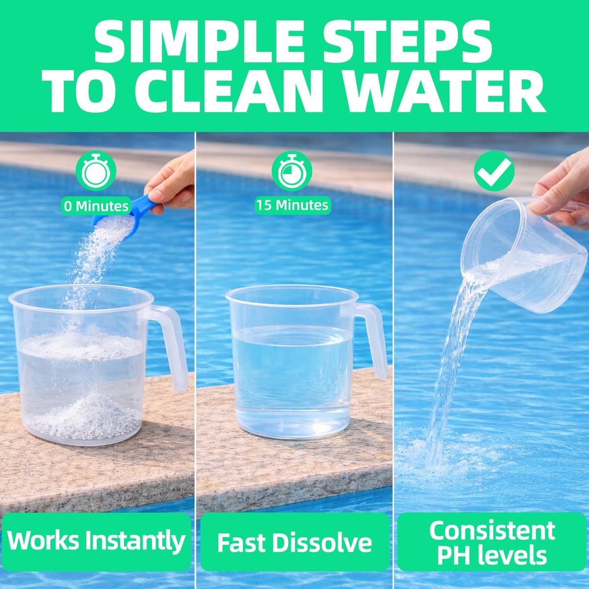 Safe Splash pH Minus 7kg Granules – pH Reducer for Hot Tub & Swimming Pool Water, pH Down for Spas, Inflatable & Garden Pools, Easy Dosing for Clear Comfortable Water — view 3