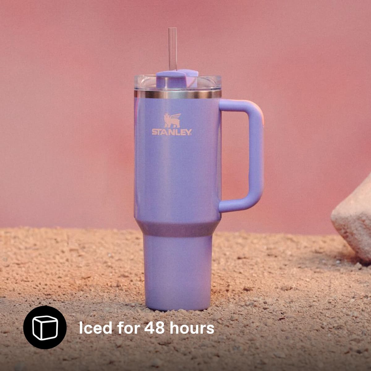 Stanley Quencher H2.0 Flowstate Tumbler 1.2L – Cold for 11 Hours – Iced for 48 Hours – Metal Water Bottle with Straw, Handle and Lid – Dishwasher Safe – Travel Mug for Cold Drinks – Periwinkle Shimmer — view 4