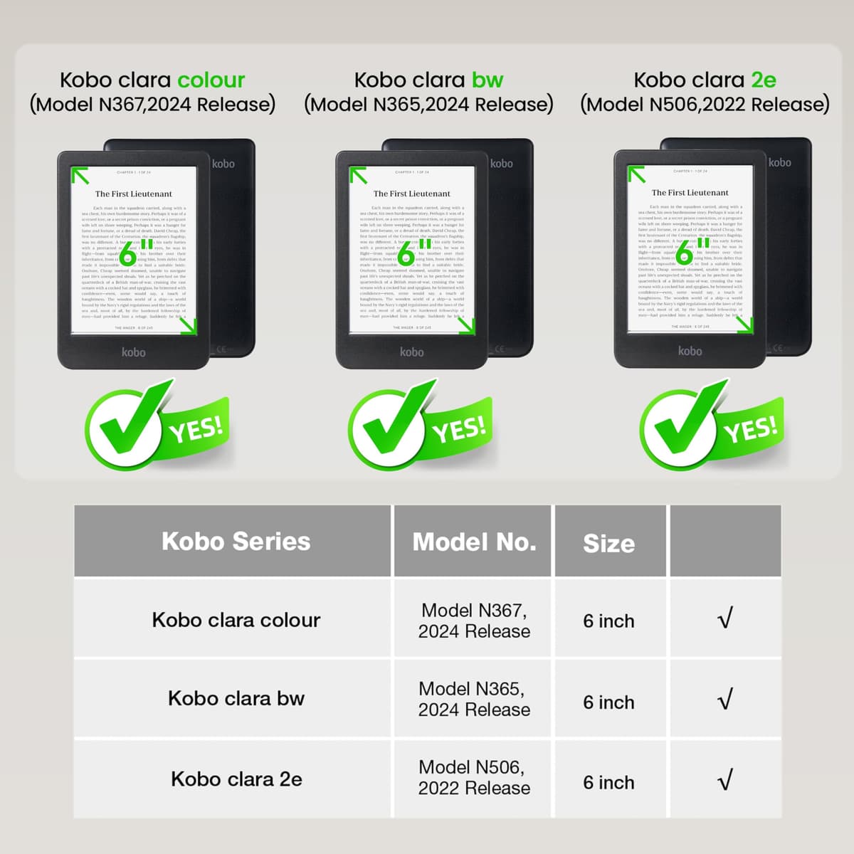 Funda para Kobo Clara Colour (2024)/Clara BW (2024)/Clara 2E - Funda de 6 pulgadas con soporte de origami y encendido y apagado automático, incluye protector de pantalla, compatible con modelo N367 — view 2