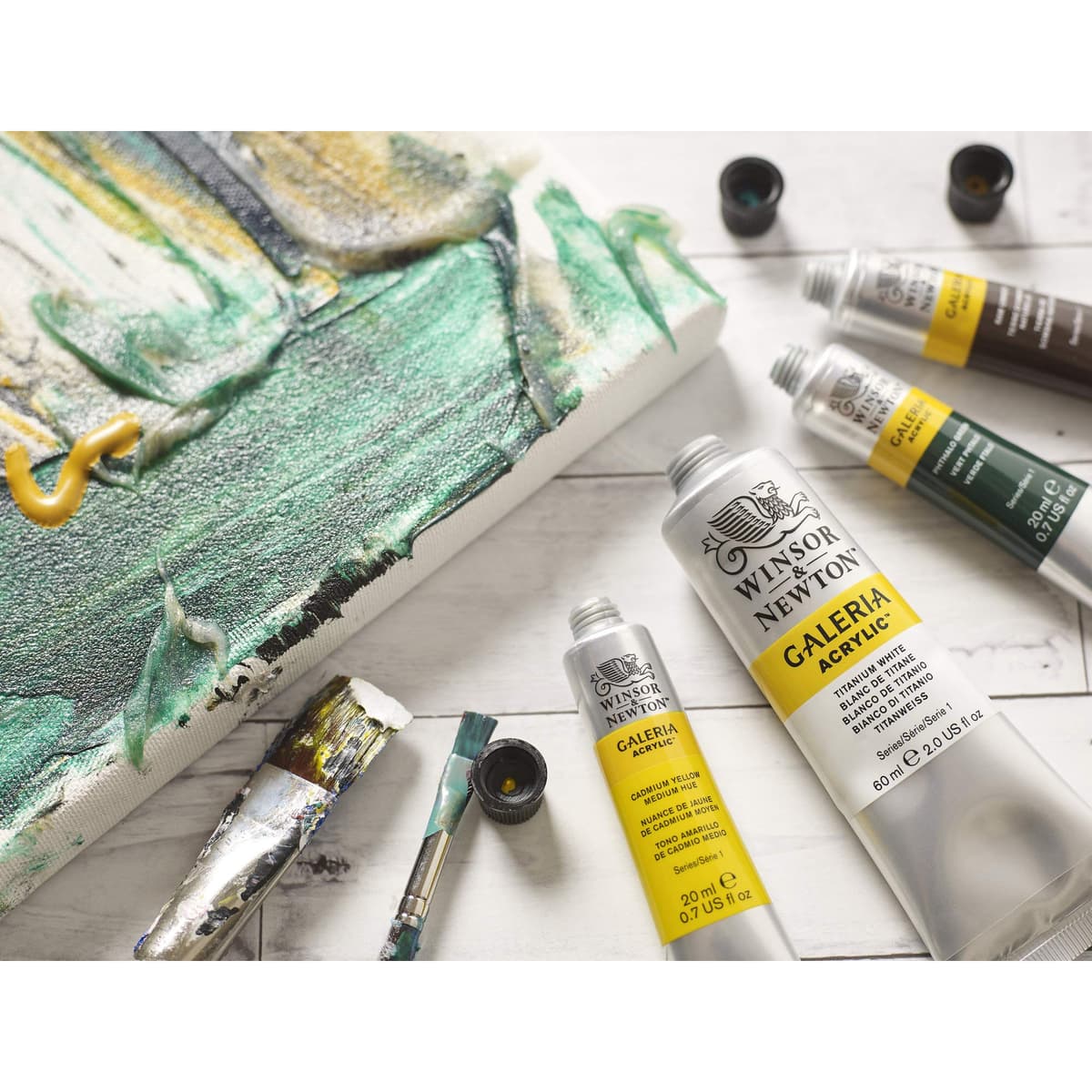 Winsor & Newton Galería - Pintura Acrílica , 500 ml, Verde (Deep Turquoise) — view 8