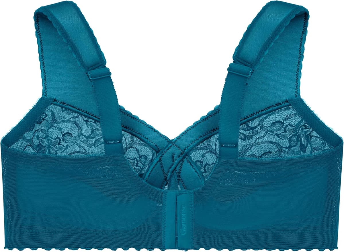 Glamorise Womens Full Figure Support Bra 36E Dark Teal — view 4