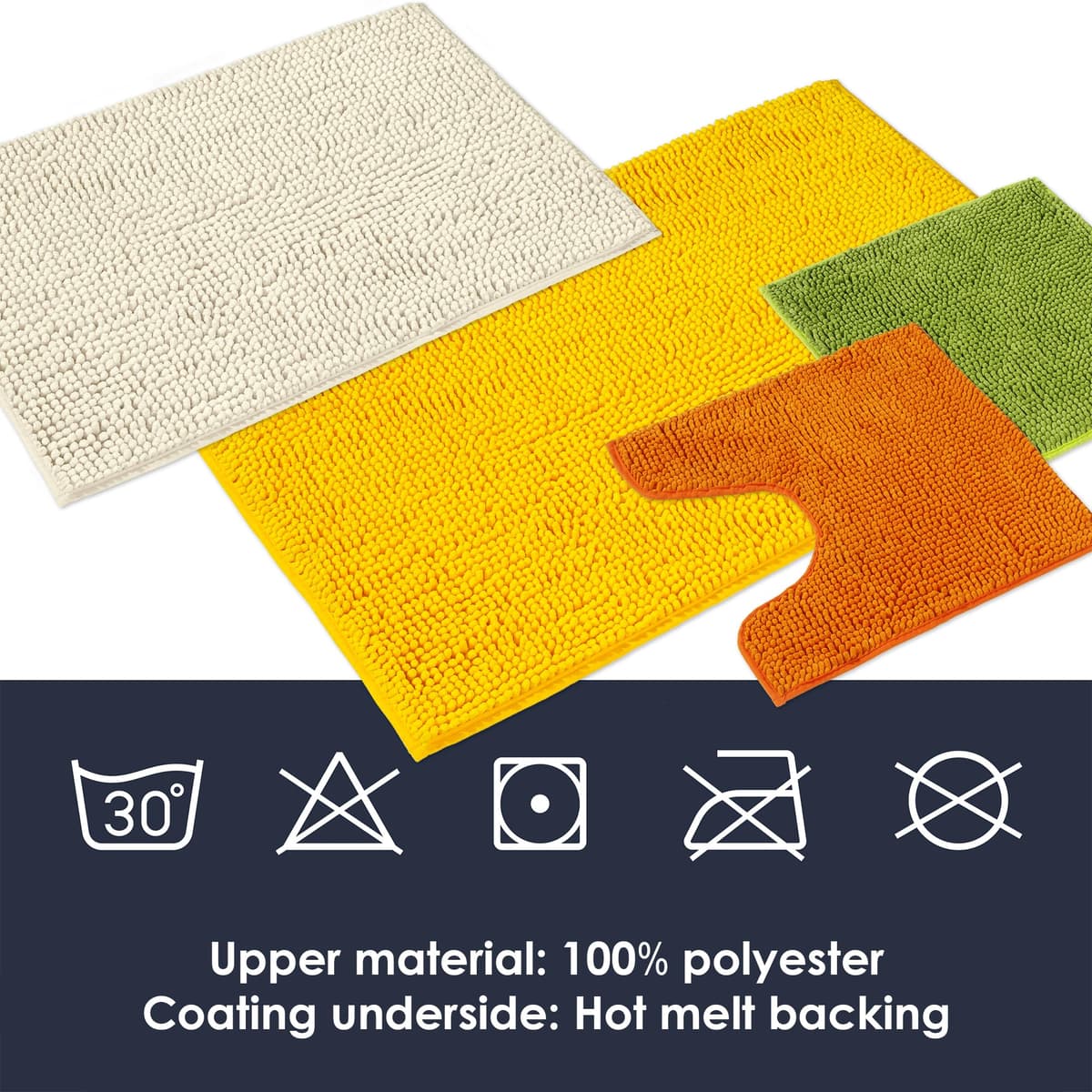 WohnDirect Alfombra Baño Verde 70 x 120 cm • Alfombrilla baño Antideslizante y Lavable • Cómoda Y Súper Absorbente — view 6