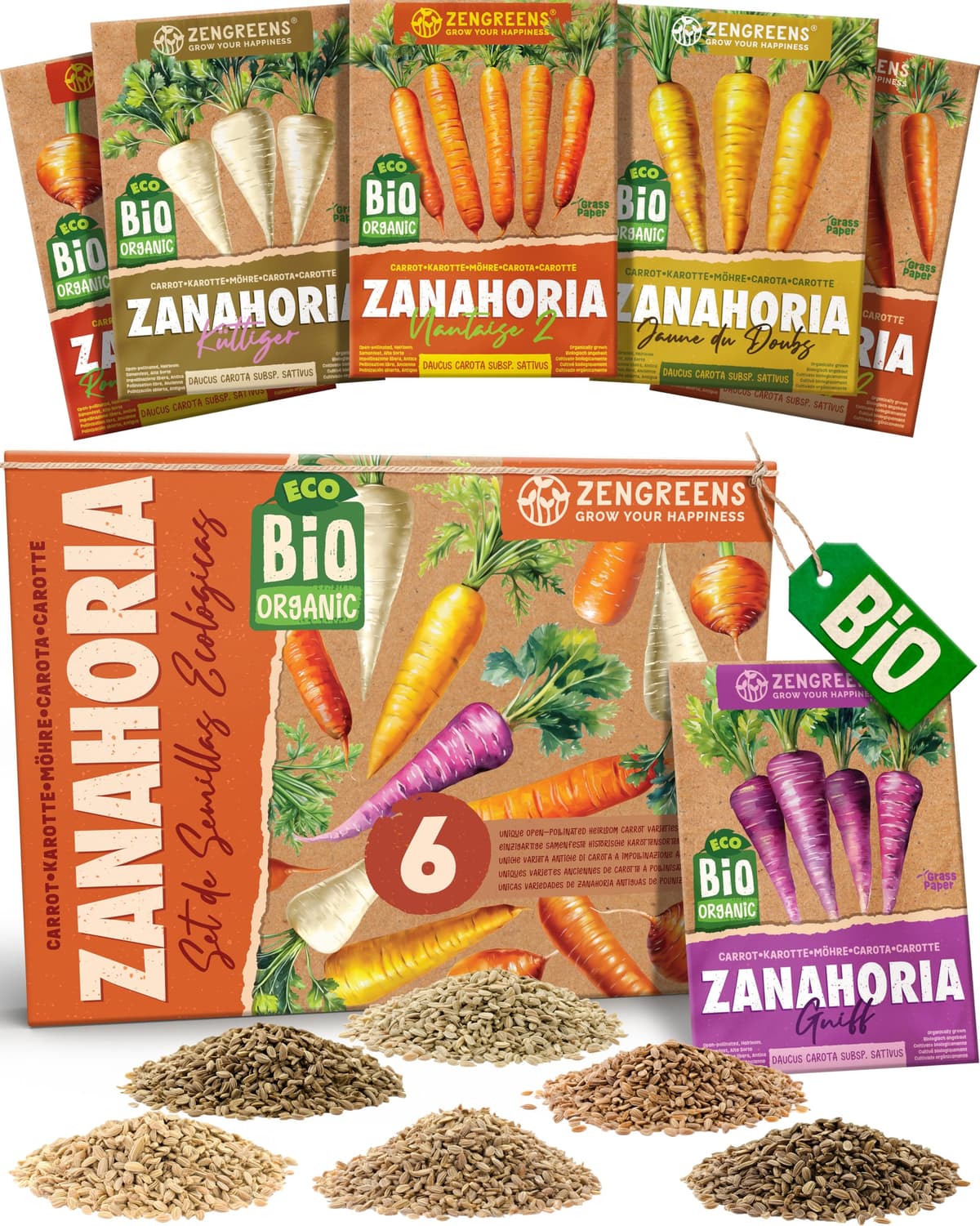 ZenGreens® - Set de semillas de hierbas medicinales y para infusiones eco - 10 variedades para cultivar fácilmente en el jardín, balcón o parterre elevado - Sementes verduras — view 40