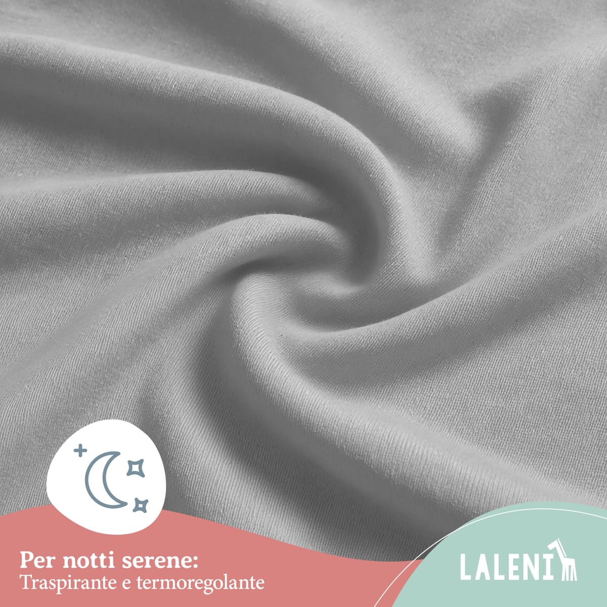 Laleni Sabana Bajera 60to70x120to140x15cm Oeko-Tex - sabanaja Bajera 100% Algodon para Cama de Infantil Set de 2-Ropa de Cama Infantil - para Cuna Bebe Color Moonlight Grey - Gris — view 5