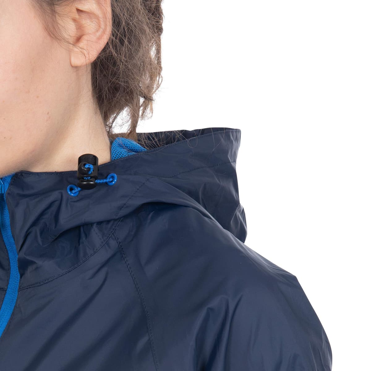 Trespass Adults Waterproof Jacket Qikpac - Lightweight Packaway Raincoat, 2 Zip Pockets, Full Body Front Zip, Adjustable Hood, Storm Flap, Ventilated Back, Foldable Packs in Pouch — view 8