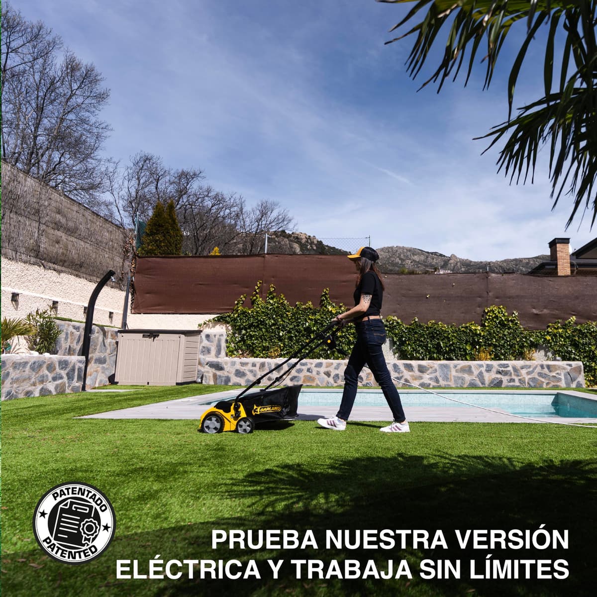Garland Roll&Comb 502E-V19 - Peinadora/Barredora césped artificial eléctrica enchufable - 1.600 W de potencia, 15'6 kg de peso, ancho de trabajo 40 cm con altura regulable. Saco de recogida de 40 l. Apto para superficies hasta 350 m2. — view 4