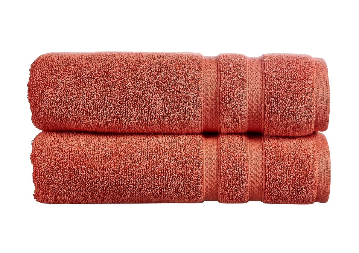 Christy Chroma Bath Towels | Set of 2 | Highly Absorbent Heavyweight 675GSM | Bold and Bright | Soft Velvety Smooth Bathroom Shower Towels | 100% Cotton | Sustainably Made | Ash Grey — view 19