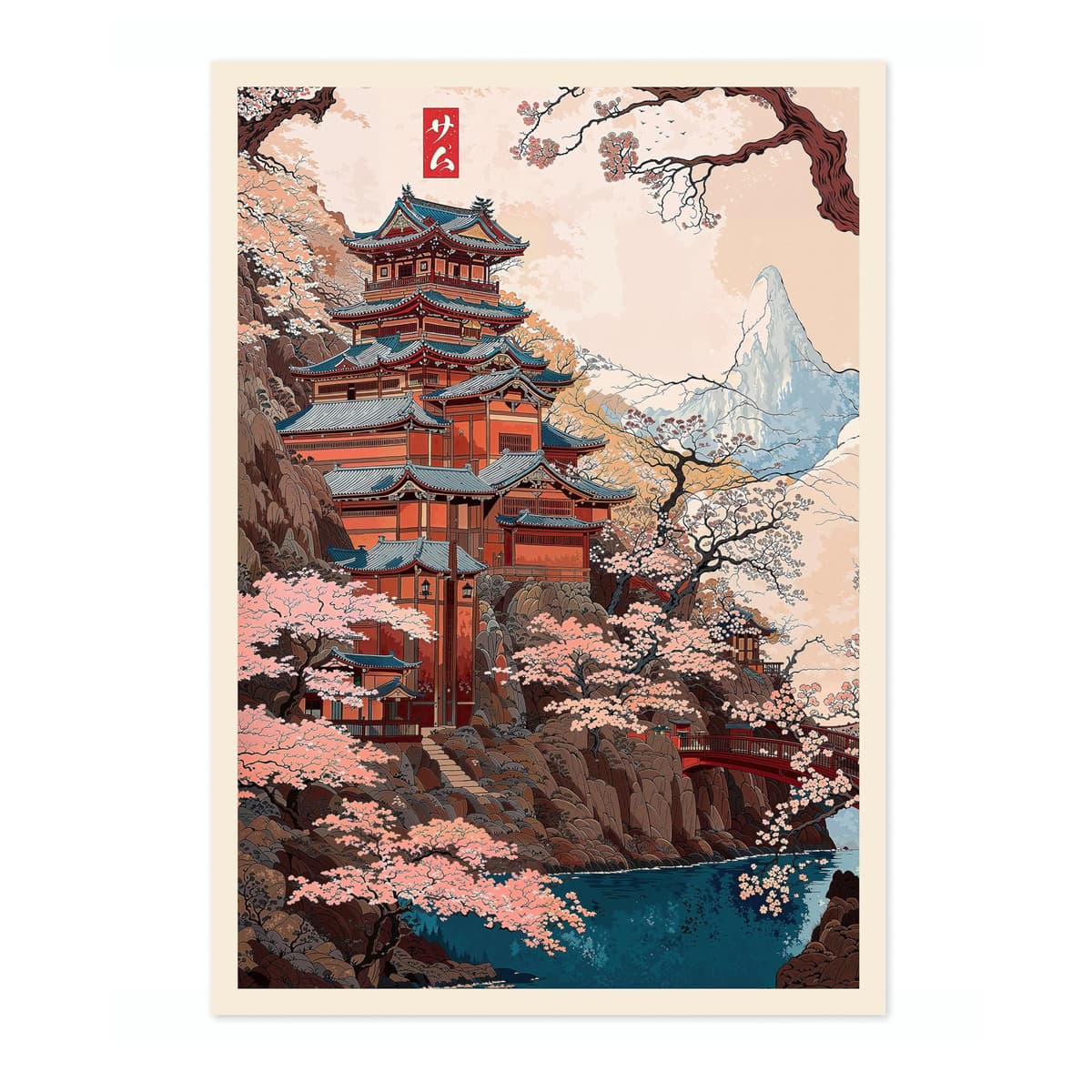 Tokyo Tea House Anime Woodblock Poster Modern Ukiyo-E, Japanese Cartoon Illustration Print, Archival Matte, A4 (Print Only) - 29.7x21cm — view 29