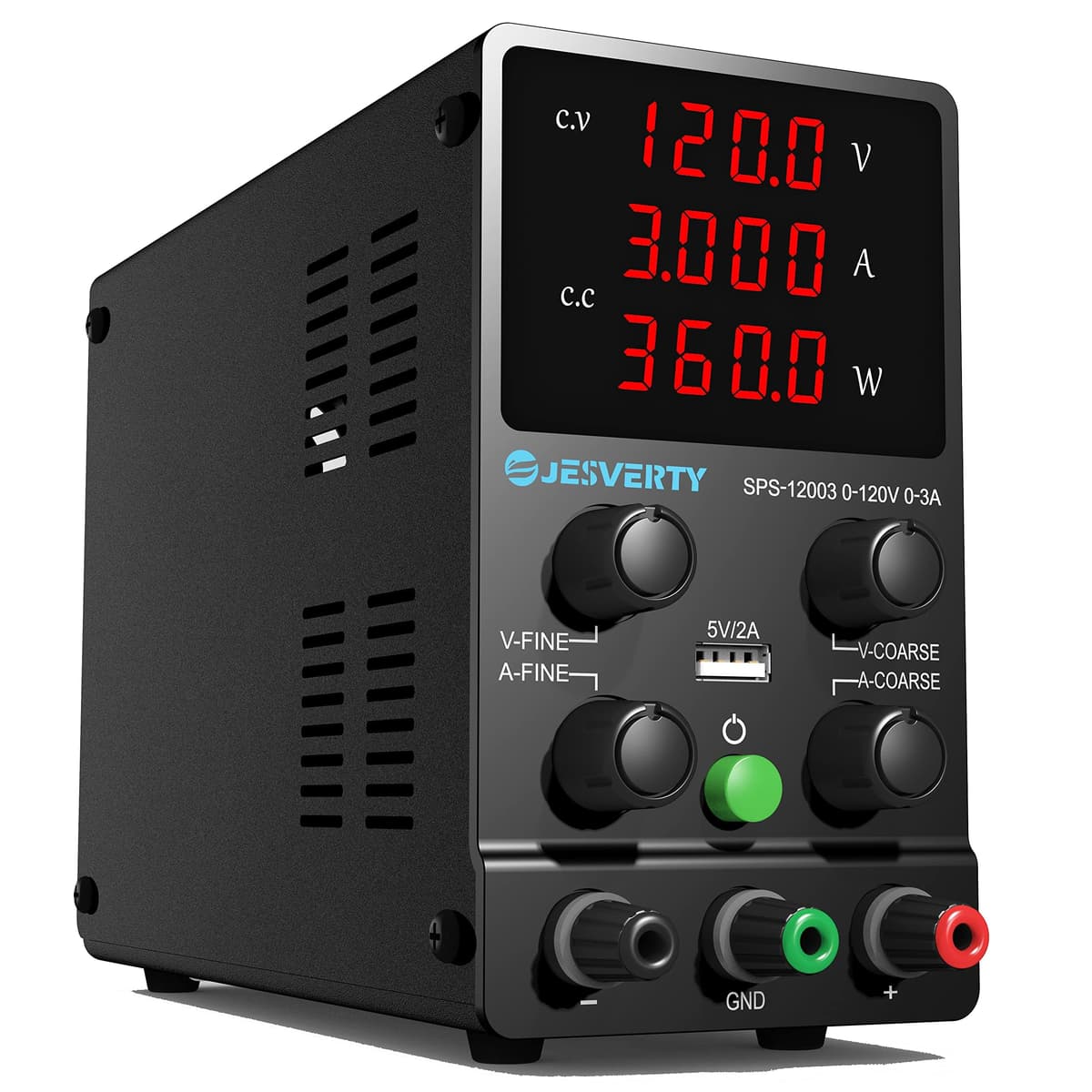 Fuente de Alimentación Regulable 60V 5A DC Fuentes de Alimentación de Laboratorio Fuente de Alimentacion de Banco Ajustable Pantalla LED de 4 Dígitos Jesverty SPS-6005N — view 12