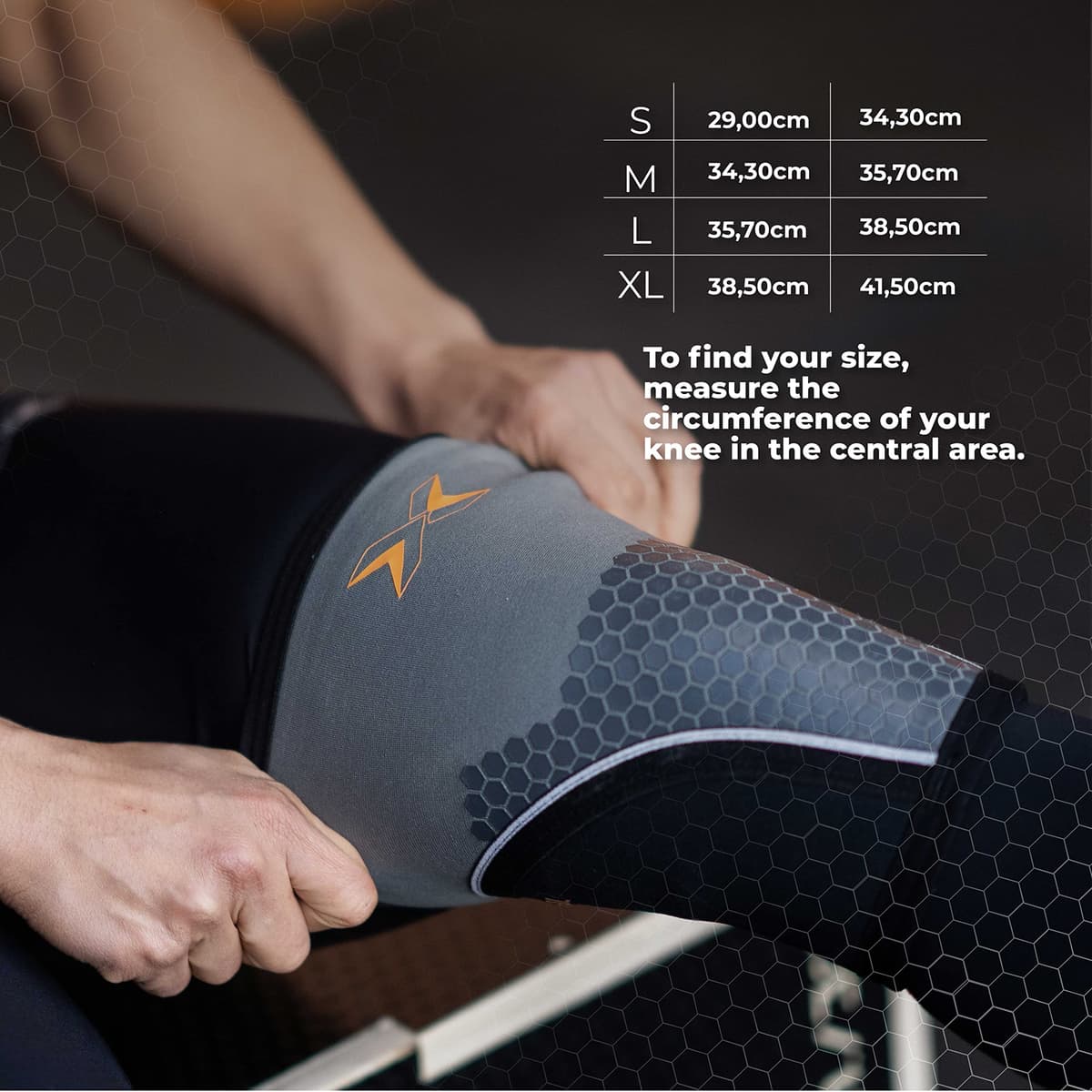 PICSIL - Rodilleras Hex Tech para Cross training y Powerlifting | Soporte Neopreno 5/7mm | Protección Tendón Rotuliano | Estabilidad Entrenamiento | — view 5