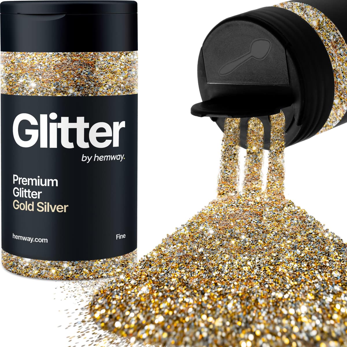 Light Rose Gold Glitter Shaker, 130g Ultrafine Glitter, Crafts 1/128" Metallic Flake Light Rose Gold Sequins, Resin & Epoxy Crafts, Decorating, Halloween, Christmas Nail, Face, Hemway — view 102