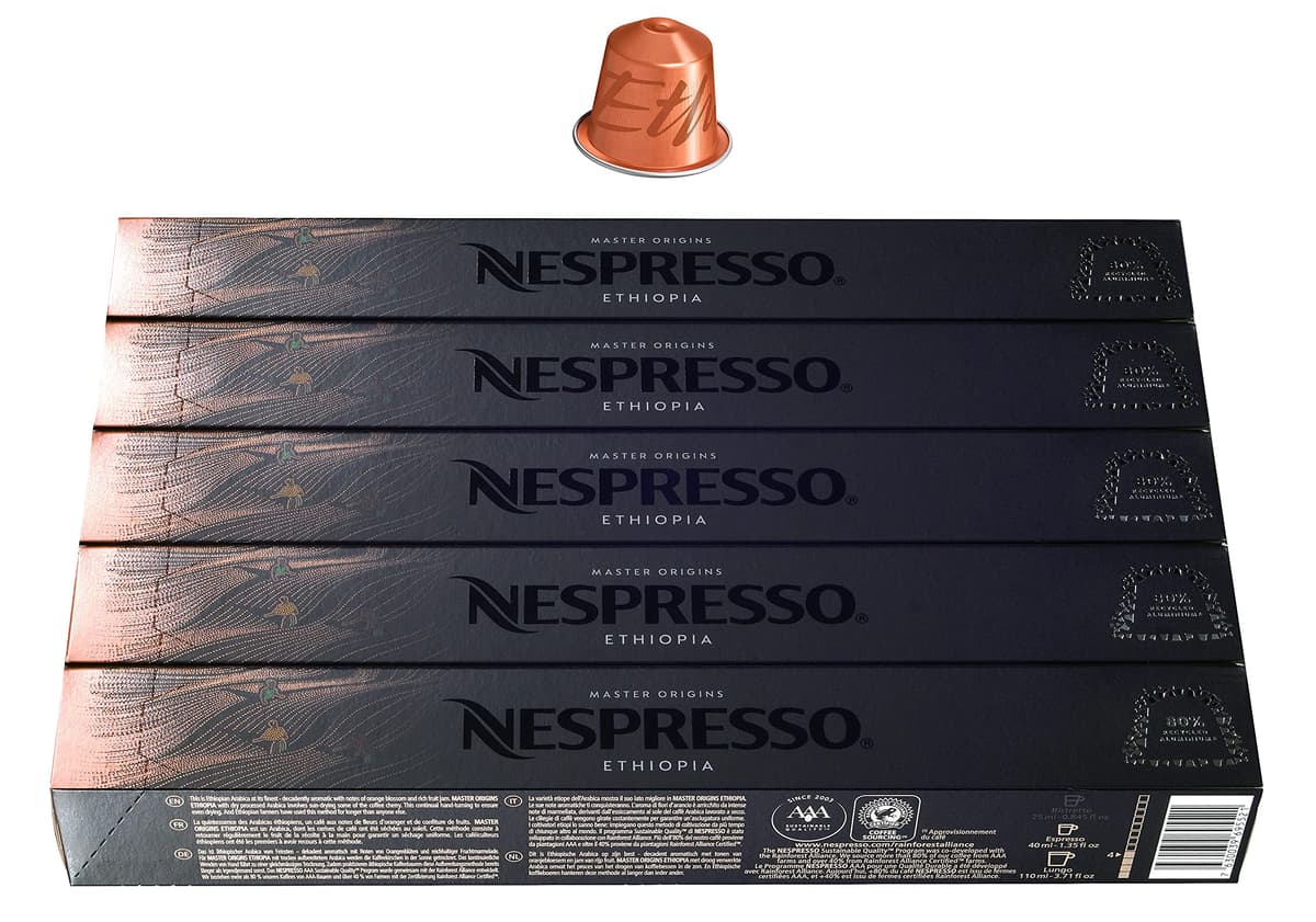Nespresso Vertuo Double Espresso Selection Long Expiry Coffee Pods Capsules Chiaro Scuro 20 Pods 2 Sleeves — view 5
