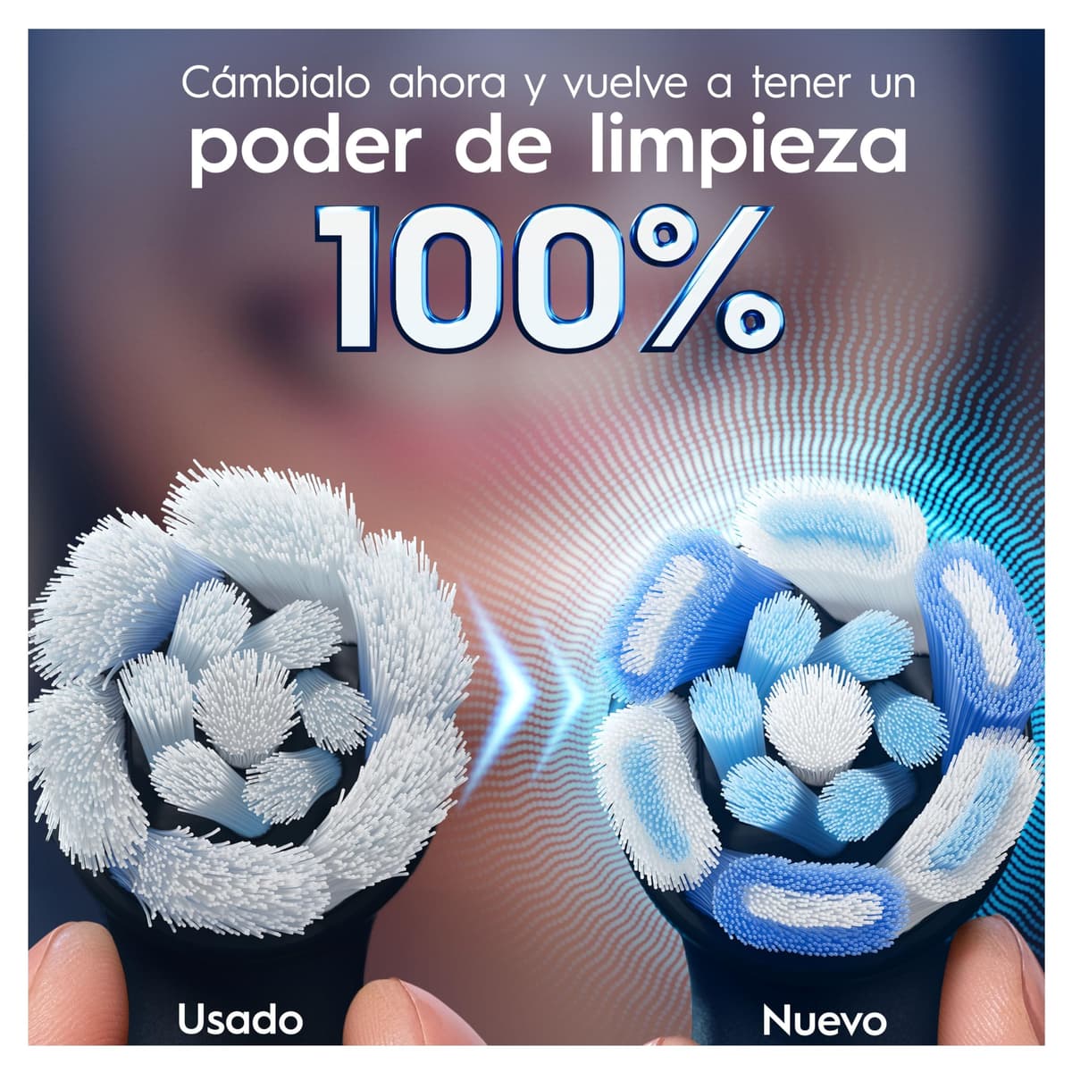 Oral-B Series iO Ultimate Clean Cabezales De Recambio Originales, Pack de 6 Recambios Negros Para Cepillos De Dientes Eléctricos Oral-B iO, Eliminación Profunda De La Placa Bacteriana — view 4