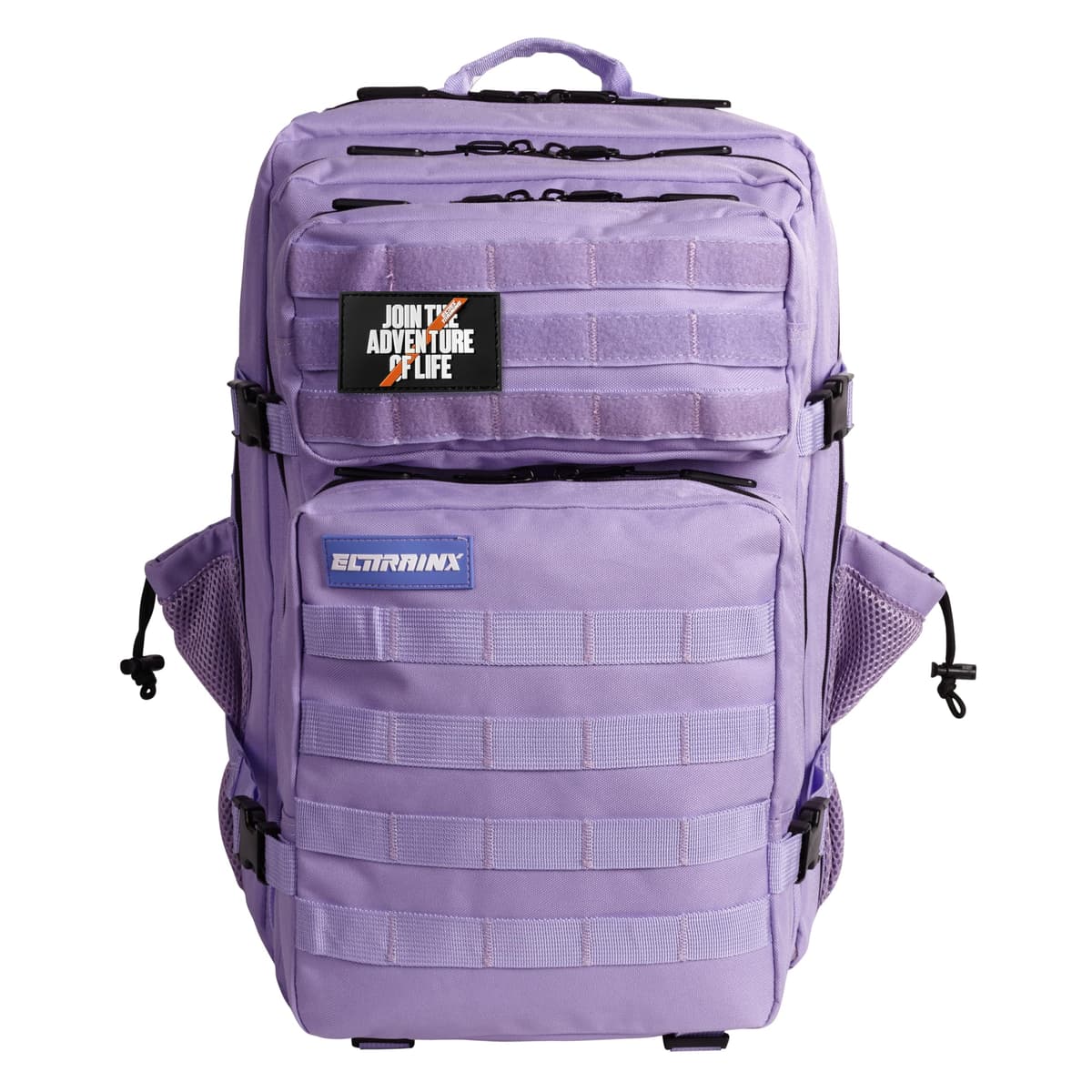 ELITRAINX Mochila Táctica 45L – Mochila Cabina Avión 40x20x25, Crossfit, Oxford 1000D Impermeable, Compartimento Zapatillas, Gimnasio, Hombre y Mujer (Lavanda)
