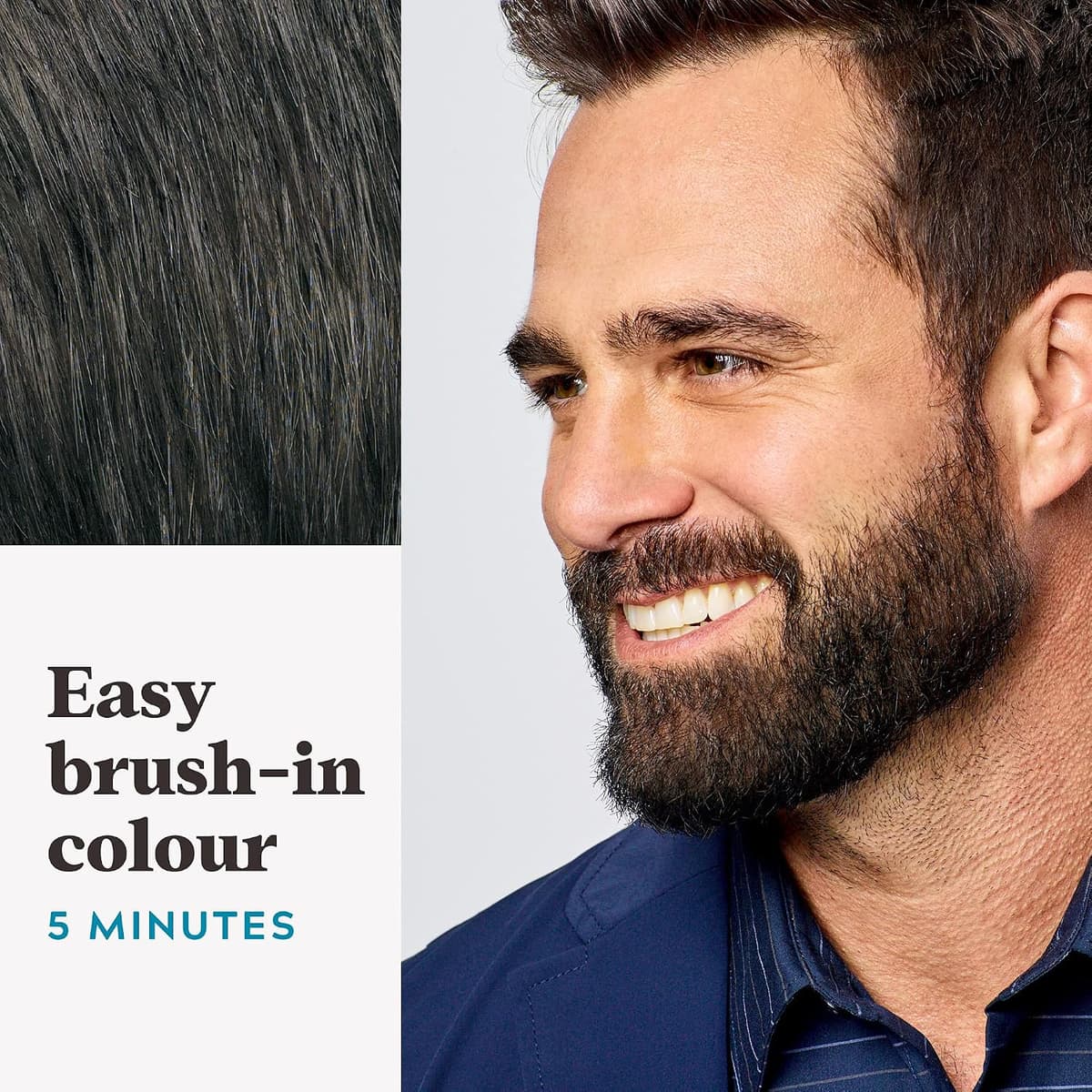 Just for men Moustache & Beard Dark Brown Dye, Eliminates Grey for a Thicker & Fuller Look M45 — view 4