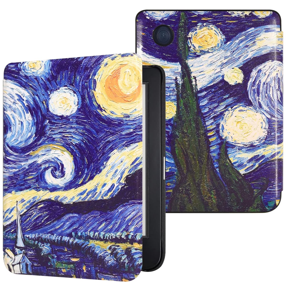 DMluna Funda para Kobo Clara Colour/BW/ 2E, Tolino Shine Colour/Shine 5/4, Cubierta de Cuero PU Premium, Auto Sleep/Wake, Delgada y Ligera, Ajuste Preciso, Verde Agave — view 13