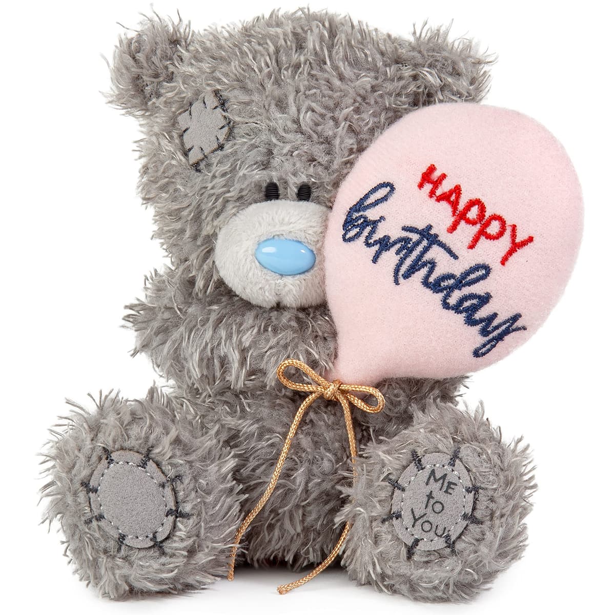 Me to You Tatty Teddy 10cm Happy Birthday Bear Holding Balloon - Official Collection, Grey — view 3