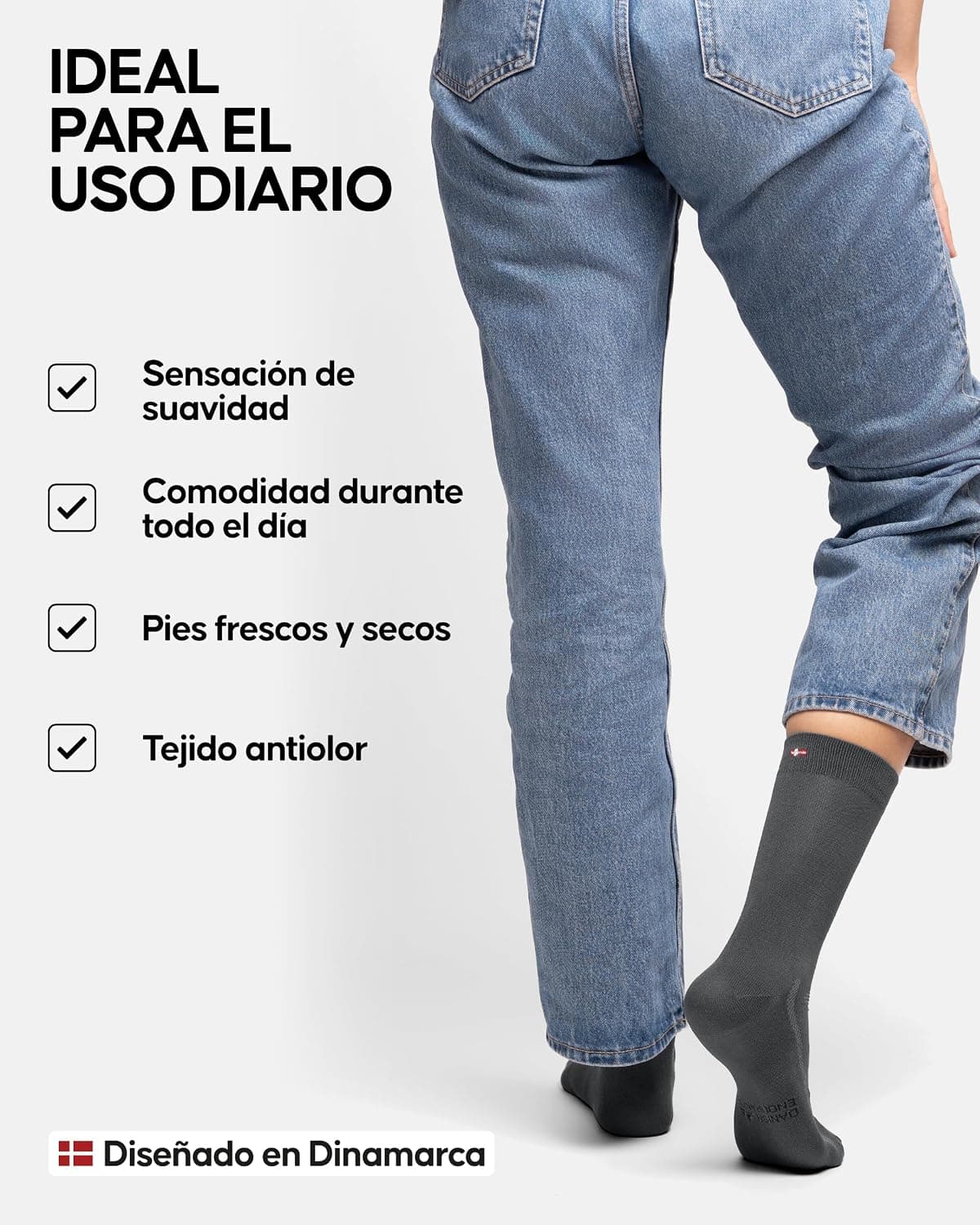 DANISH ENDURANCE Calcetines Casuales de Bambú Unisex, Suaves y Transpirables, Calcetines Ejecutivos para Hombre y Mujer, 6 Pa — view 2