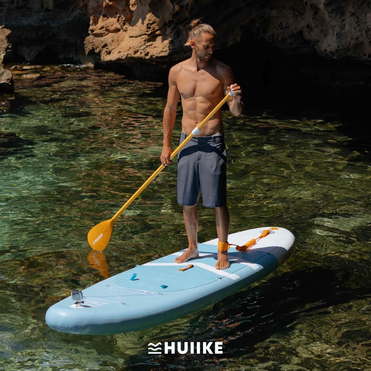 HUIIKE Tabla Paddle Surf Hinchable con Accesorios Incluidos, Remo, Quillas, Inflador. Stand Up Paddle Board Gran Estabilidad y Resistencia. 305 x 84 x 15 cm, Soporta hasta 130 kg — view 4