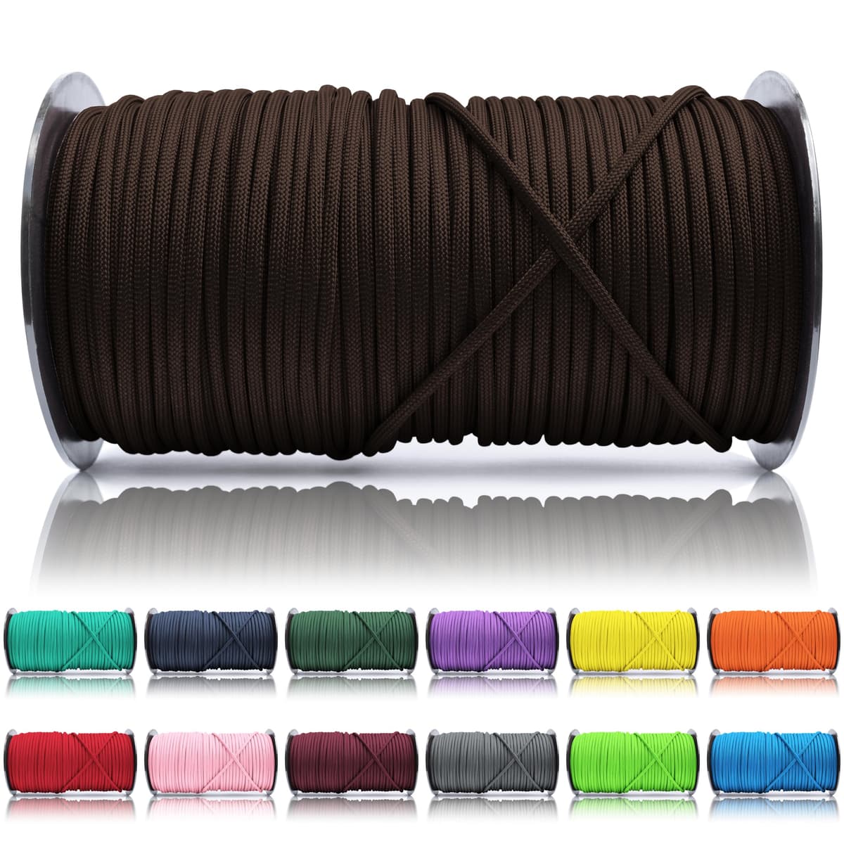 Ganzoo Paracord 550, Cuerda de 4 mm, 30 Metros, Poliéster, Tipo 3-7 Hilos Interiores, Correa de Perro Collar Pulsera, Camping Supervivencia y Cuerda Multiusos, Verde Oscuro — view 91