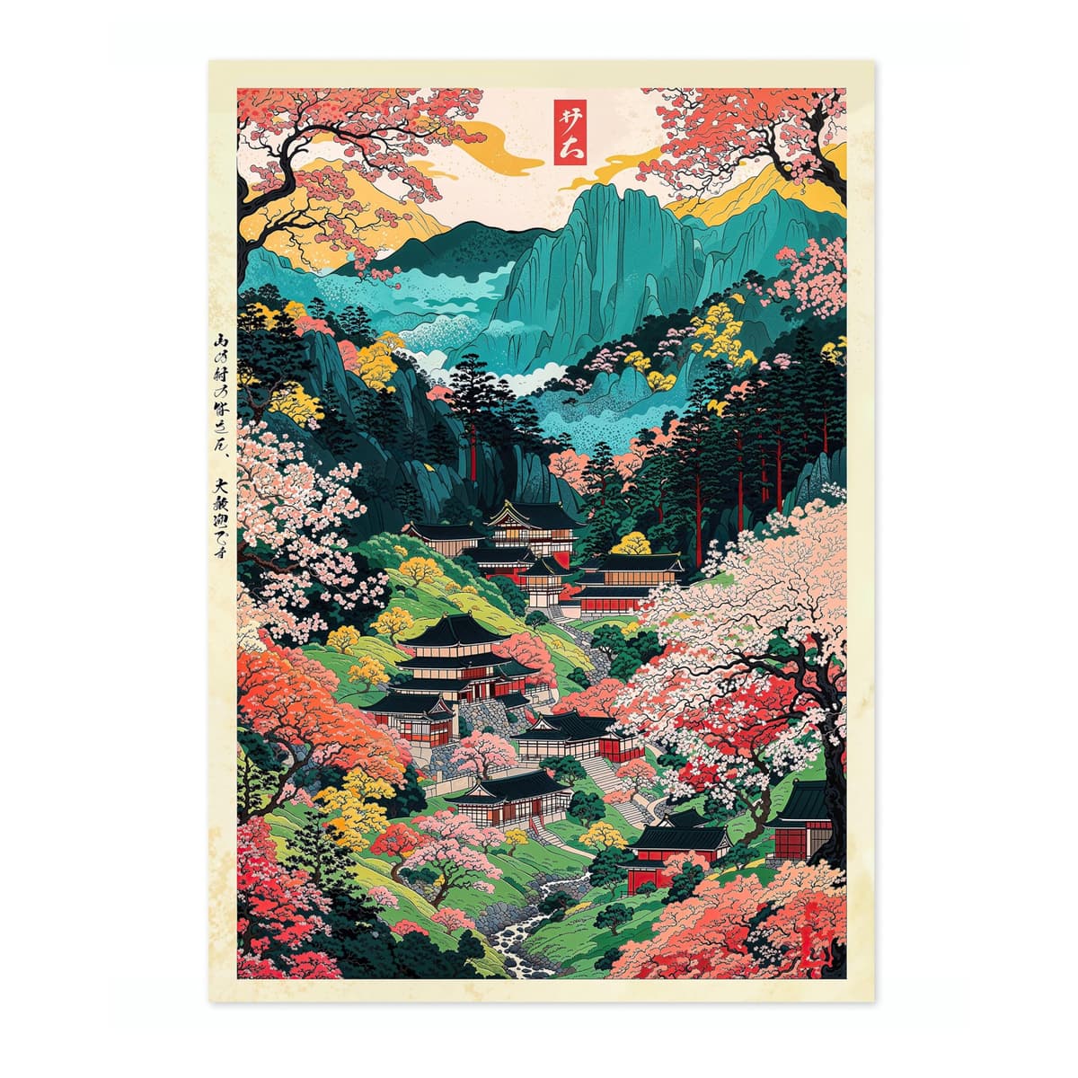 Tokyo Tea House Anime Woodblock Poster Modern Ukiyo-E, Japanese Cartoon Illustration Print, Archival Matte, A4 (Print Only) - 29.7x21cm — view 8