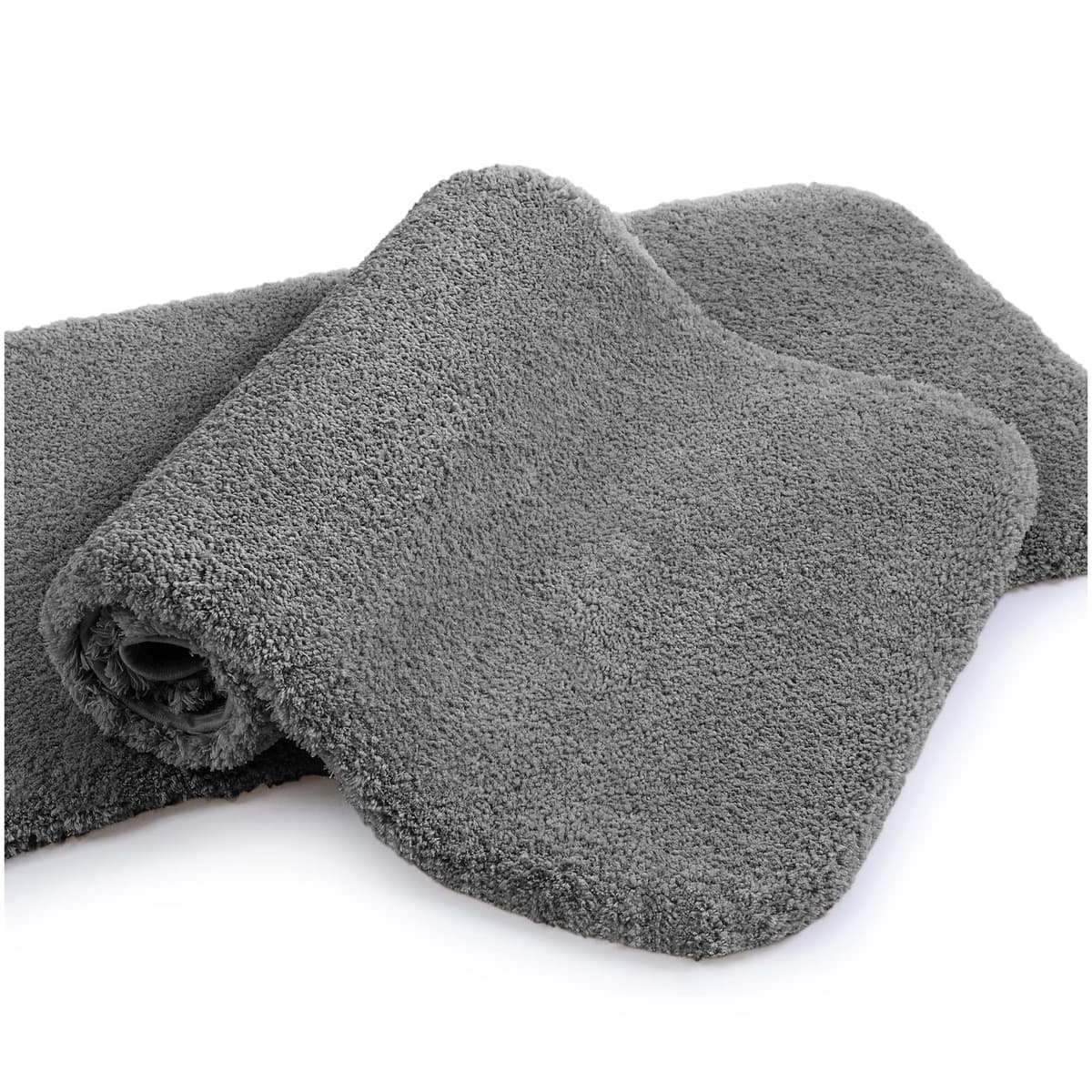 VANZAVANZU Alfombra de Ducha Antideslizante Espesa Absorbente Ultra Suave - Alfombrilla de Baño Mullido Microfibra, Lavable a Máquina - 40 x 60cm (Gris Claro) — view 45