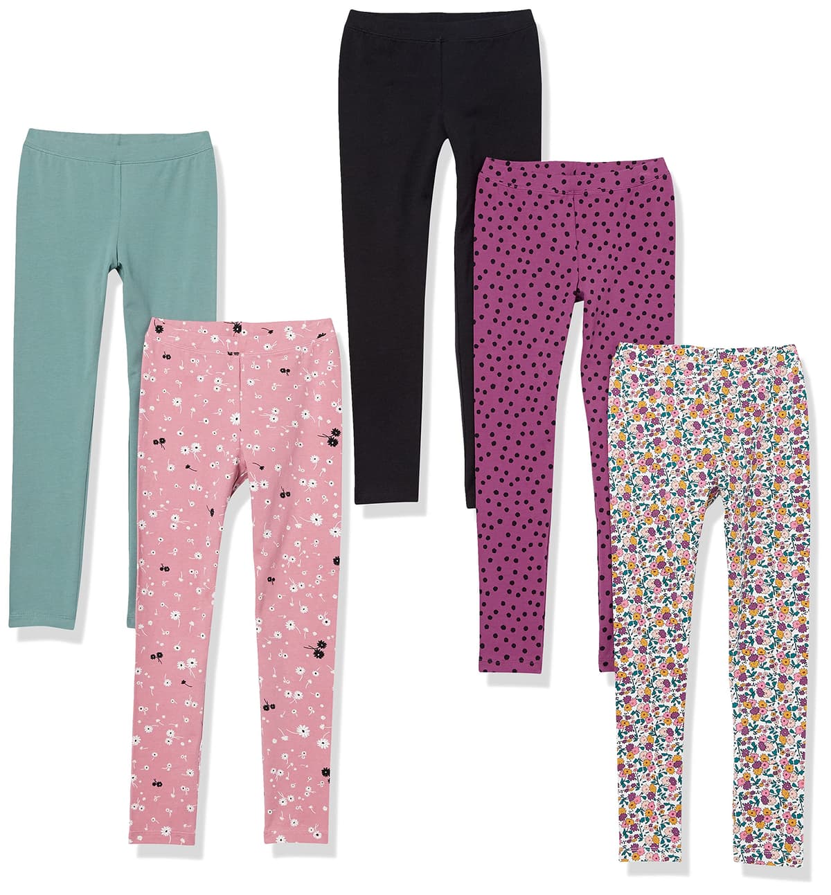 Amazon Essentials Girls and Toddlers' Leggings, Multipacks — view 16