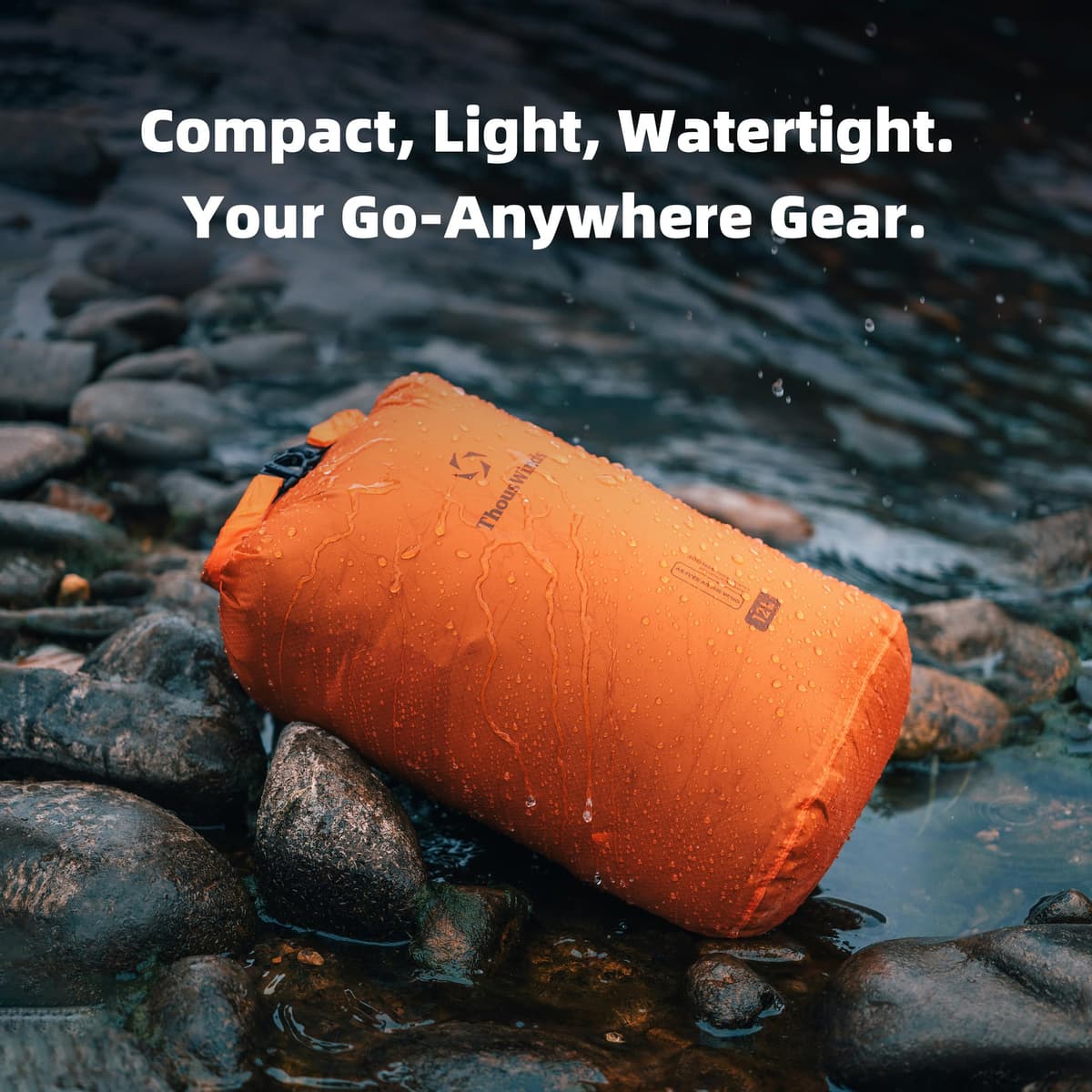 Thous Winds 6L Dry Bag, Lightweight Waterproof Bag, Roll Top Design for Camping, Travel, Paddle Board, Boating Essentials — view 2