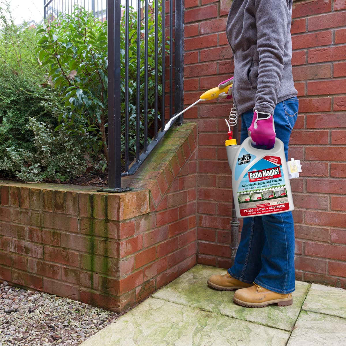 Patio Magic! Battery Power Sprayer: Ideal for Patios, Paths and Driveways (Kills Algae and Lichens), 5 Litres (Package may vary) — view 5