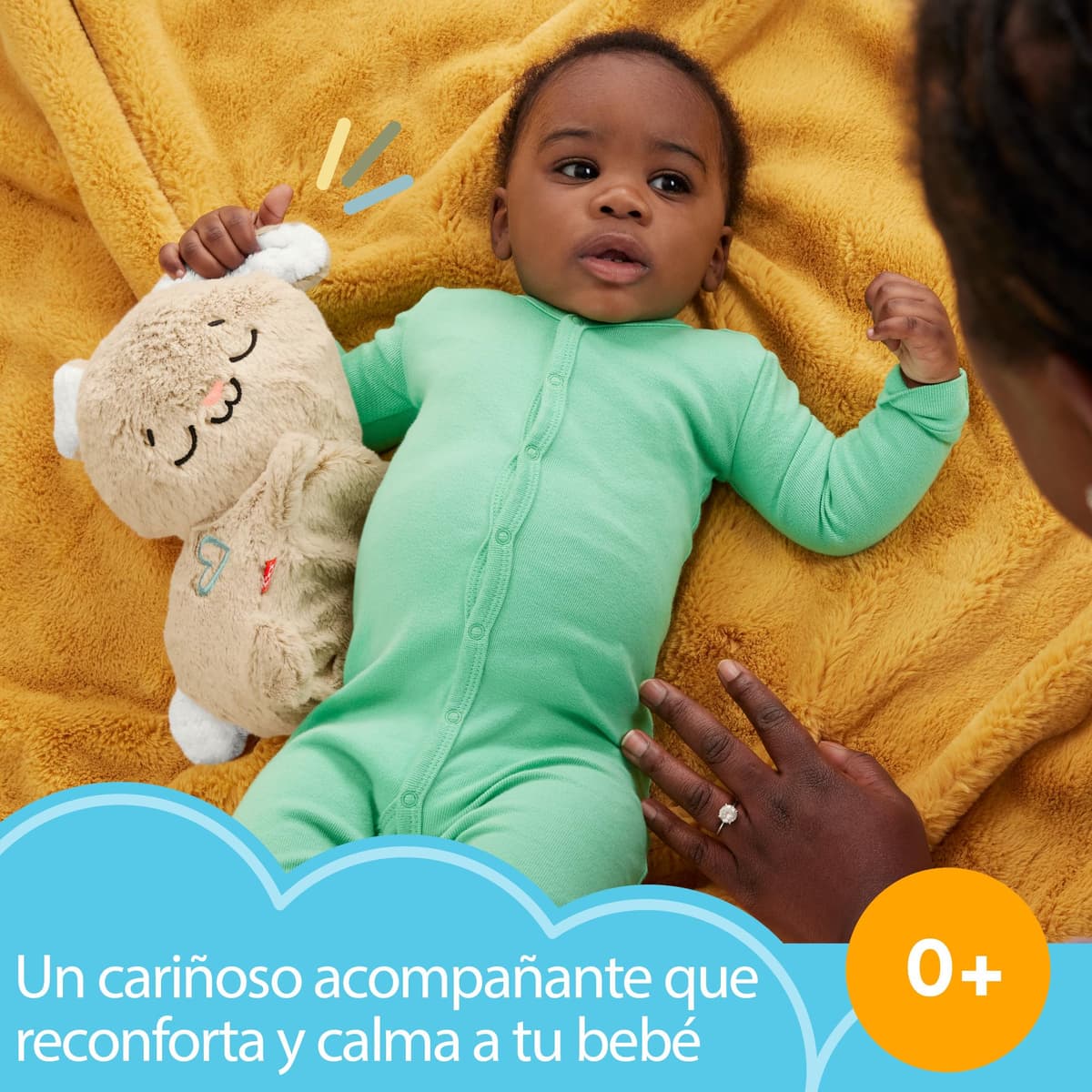 Fisher-Price Conejito Hora de Dormir, Peluche para bebés que ayuda a relajar y calmar al bebé con sus movimientos rítmicos, luces y música, juguete regalo para recién nacidos, HXG97 — view 3