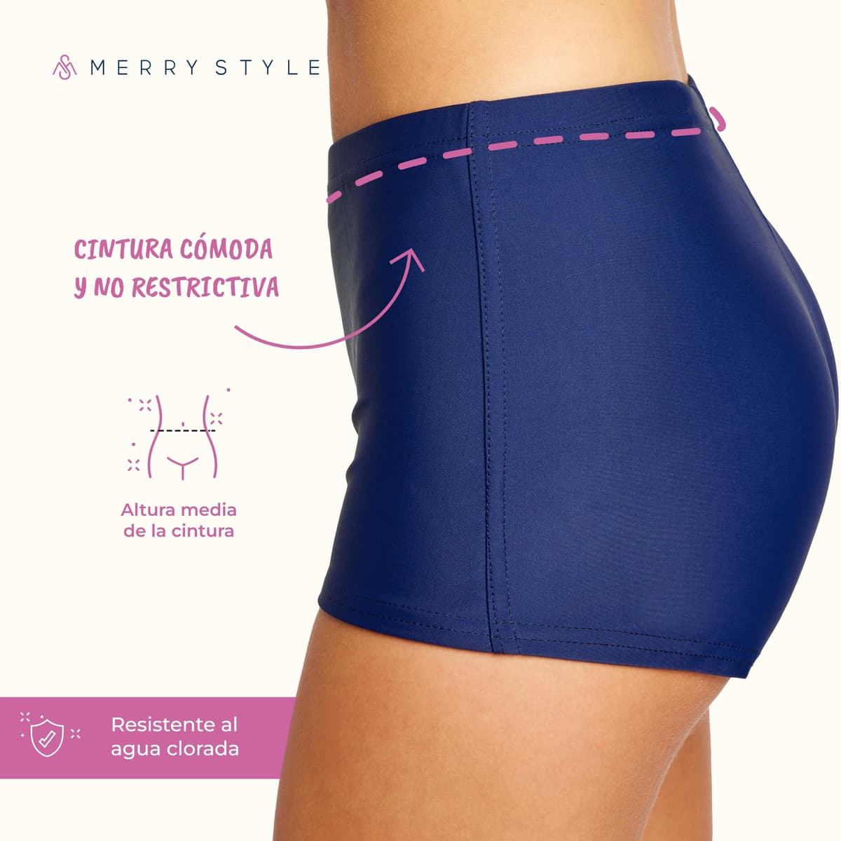 Merry Style Shorts Bañadores Deportivos para Mujer Trajes de Baño Shorts de Natación Bikini para Playa Piscina Deporte Bragas Modelo L23L1 — view 5