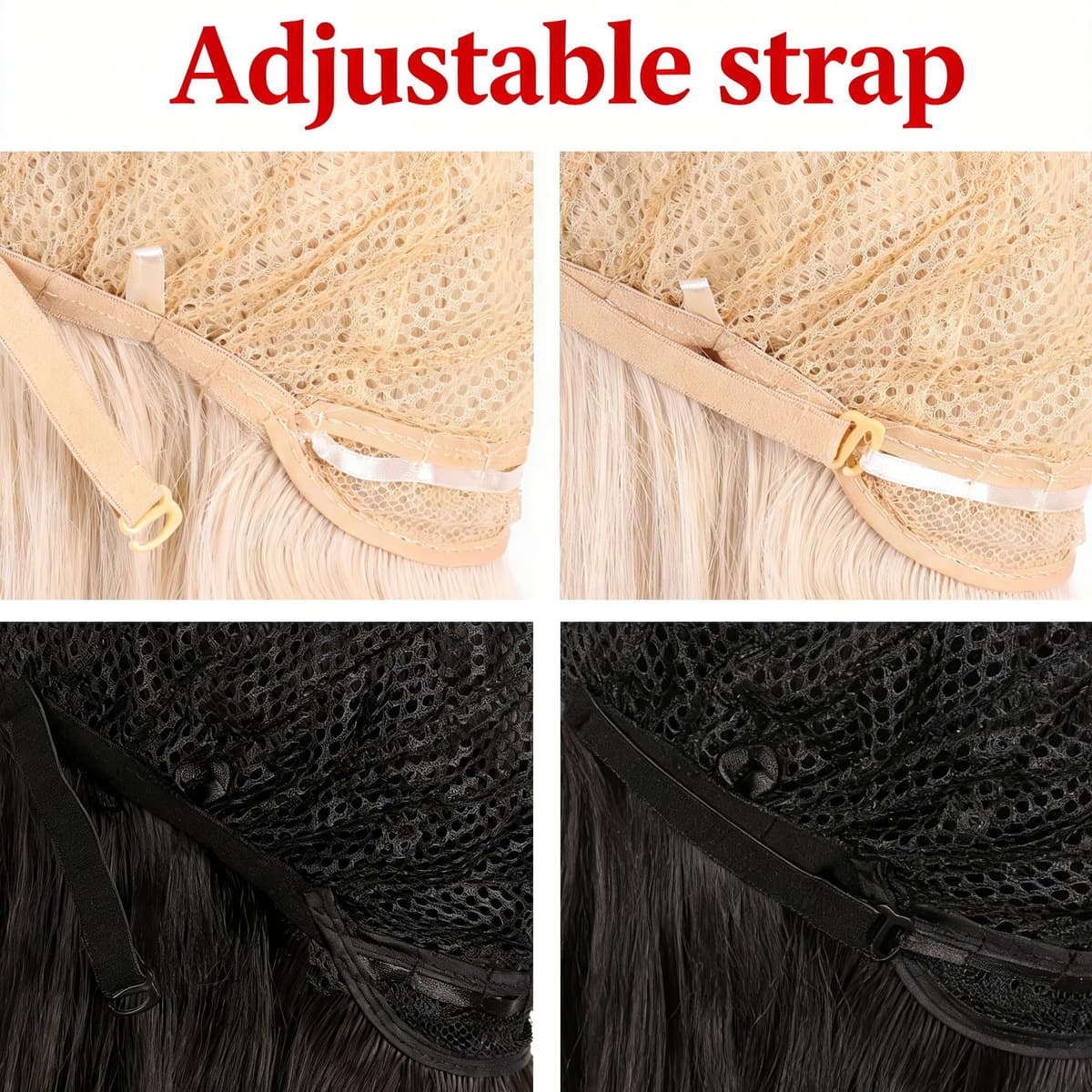 MapofBeauty 24 Pulgada/60 cm Largo Lacio Peluca Con Flequillo Sintética Cabello Heat Resistente Para Fiesta de Cosplay (Rosa Caliente) — view 5