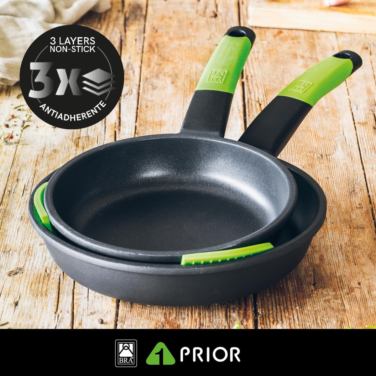 BRA Prior Sartén, 20 cm, aluminio fundido con antiadherente, apto para todo tipo de cocinas incluida inducción — view 2