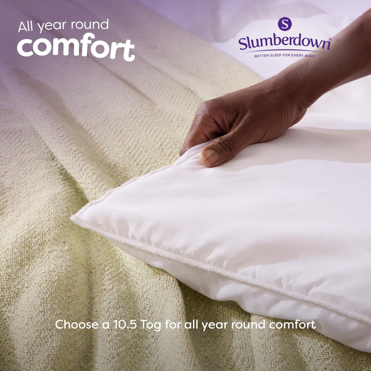 Slumberdown Anti Allergy Double Duvet 10.5 Tog - Allergy UK Approved All Year Round Double Quilt for Allergy Sufferers - Made in the UK, Anti Bacterial and Machine Washable Bedding (200 x 200cm) — view 4