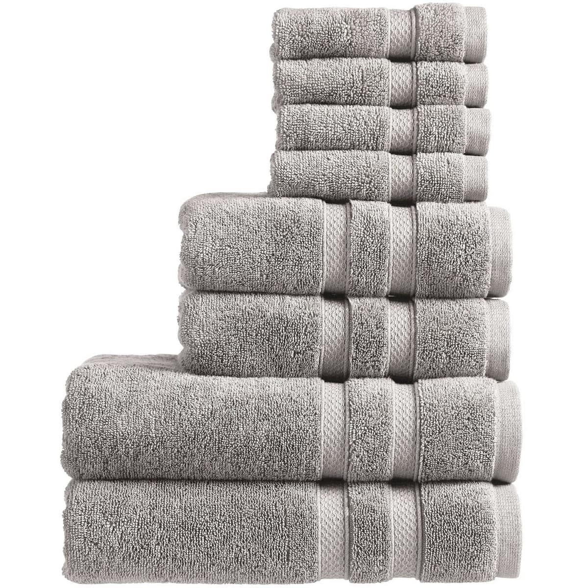 Christy Chroma Bath Towels | Set of 2 | Highly Absorbent Heavyweight 675GSM | Bold and Bright | Soft Velvety Smooth Bathroom Shower Towels | 100% Cotton | Sustainably Made | Ash Grey — view 119