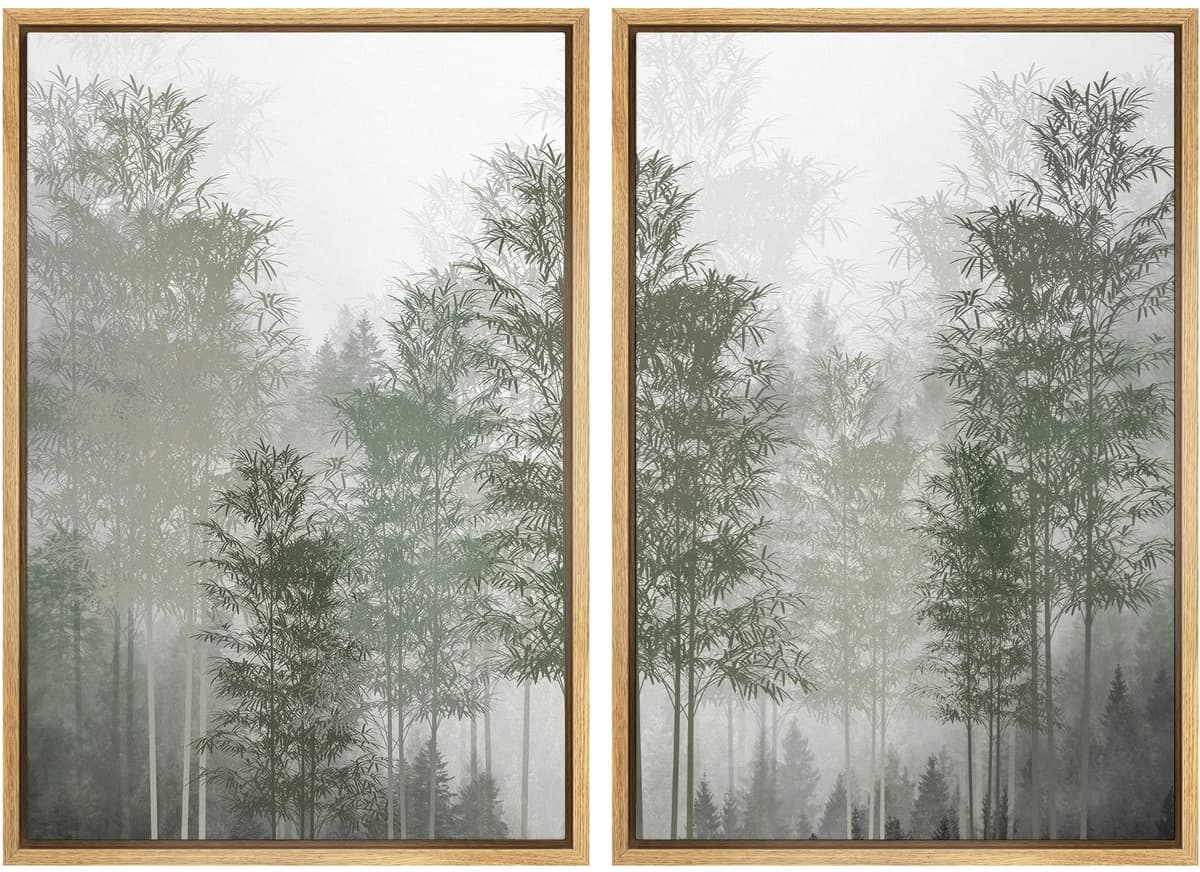 MUDECOR Framed Canvas Print Wall Art Monochromatic Gradient Abstract Minimalist Gray Illustrations Modern Art Decorative Bohemian Colorful Chic for Living Room, Bedroom, Office - 16"x24"x2 Black — view 108