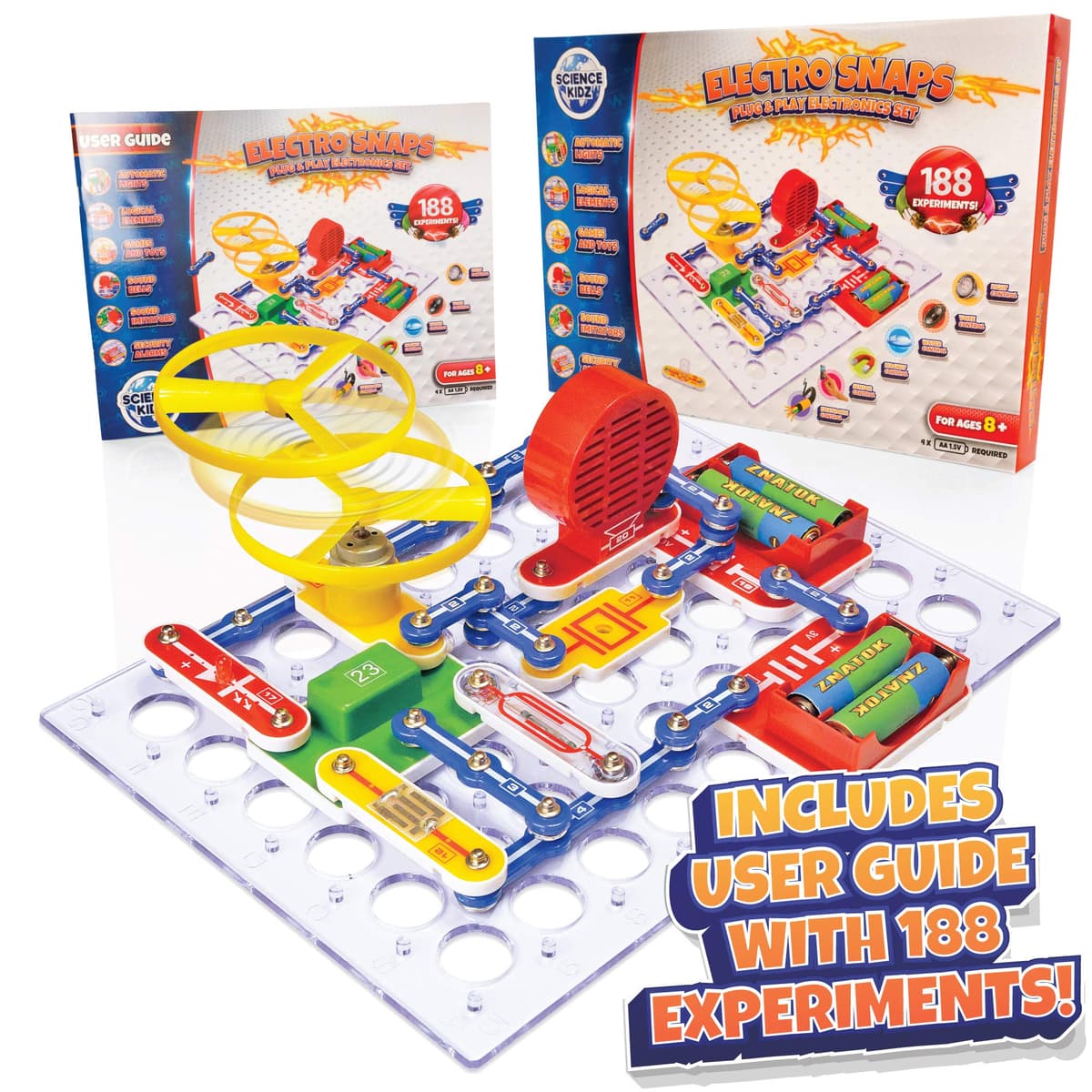 Science Kidz Electronics Kit - Electric Circuits - 188 - Science Experiments Set For Kids Age 5-10 - Educational STEM Toys — view 2