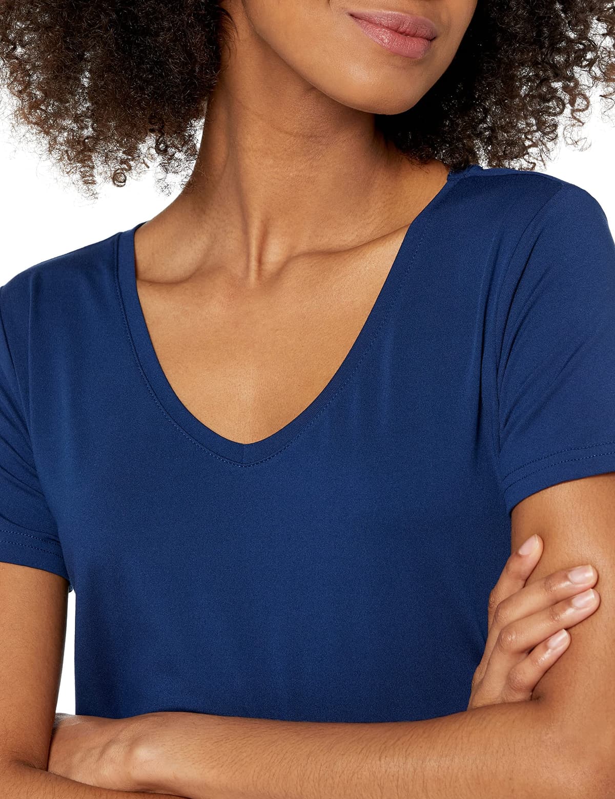 Amazon Essentials Mujer Camiseta Elástica de Secado Rápido, Manga Corta y Cuello en V (Hay Tallas Grandes) — view 4