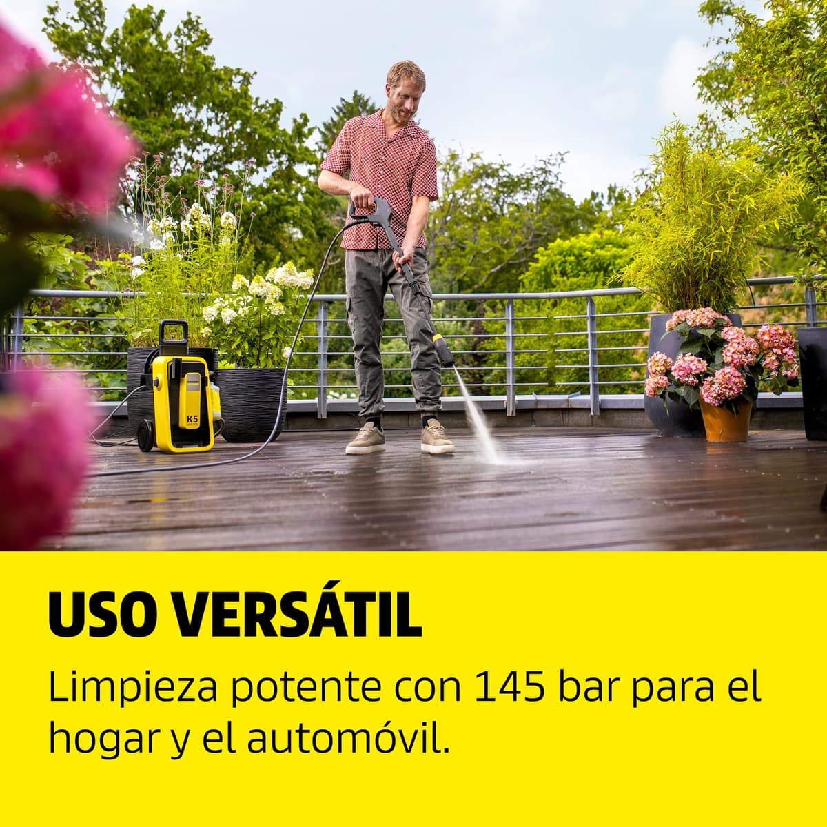 Kärcher hidrolimpiadora K 5 Comfort Premium, presión: 145 Bar, caudal: 500 l/h, Superficie: 40 m²/h, Manguera de Alta presión Extra Flexible, enrollador de mangueras, Multi Jet 4 en 1 — view 2