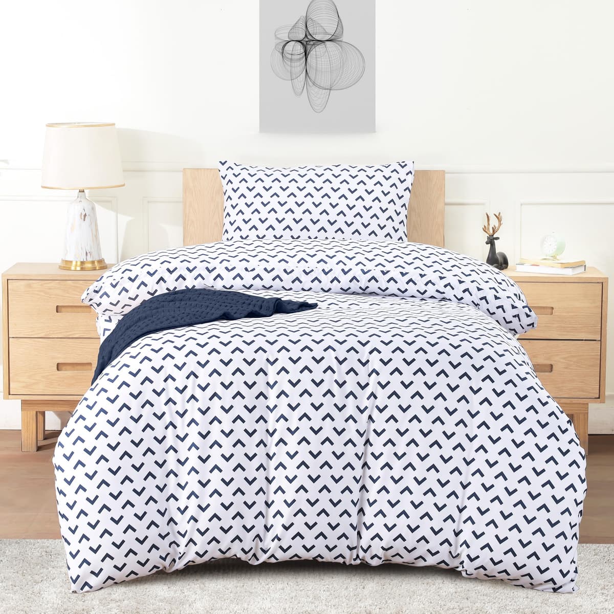 Utopia Bedding Duvet Cover Double - Soft Microfibre Polyester - Bedding Quilt Cover Set, with Pillow cases (Grey) — view 93