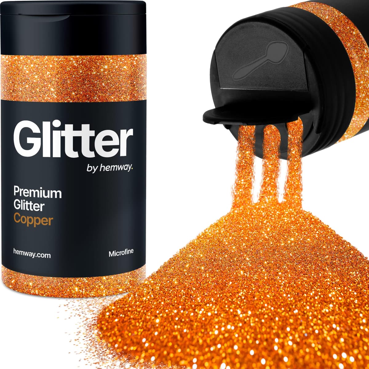 Light Rose Gold Glitter Shaker, 130g Ultrafine Glitter, Crafts 1/128" Metallic Flake Light Rose Gold Sequins, Resin & Epoxy Crafts, Decorating, Halloween, Christmas Nail, Face, Hemway — view 122