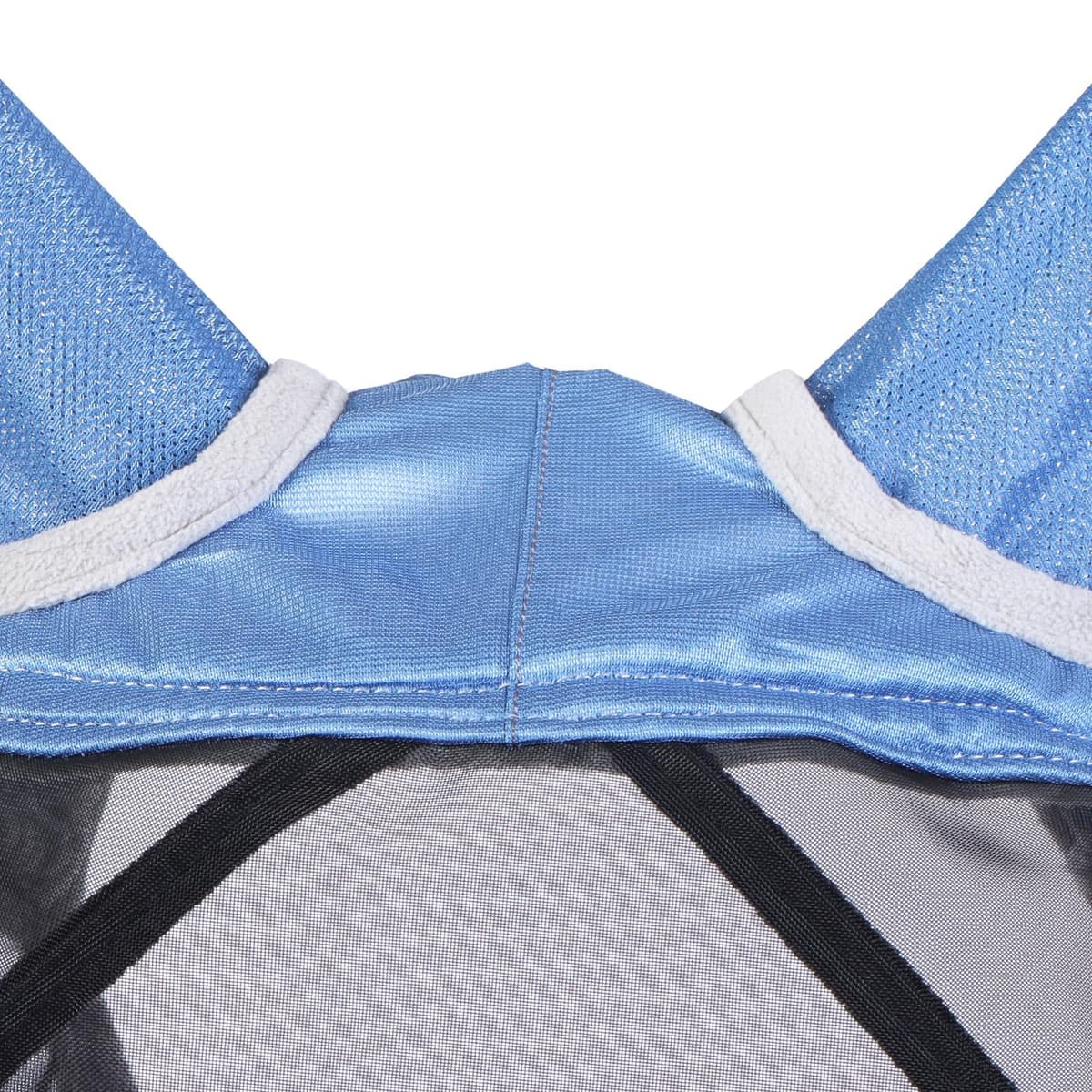Harrison Howard CareMaster Pro Luminous Fine Mesh UV-proof Fleece Padding Fly Mask Half Face Aquamarine (M; Cob) — view 5