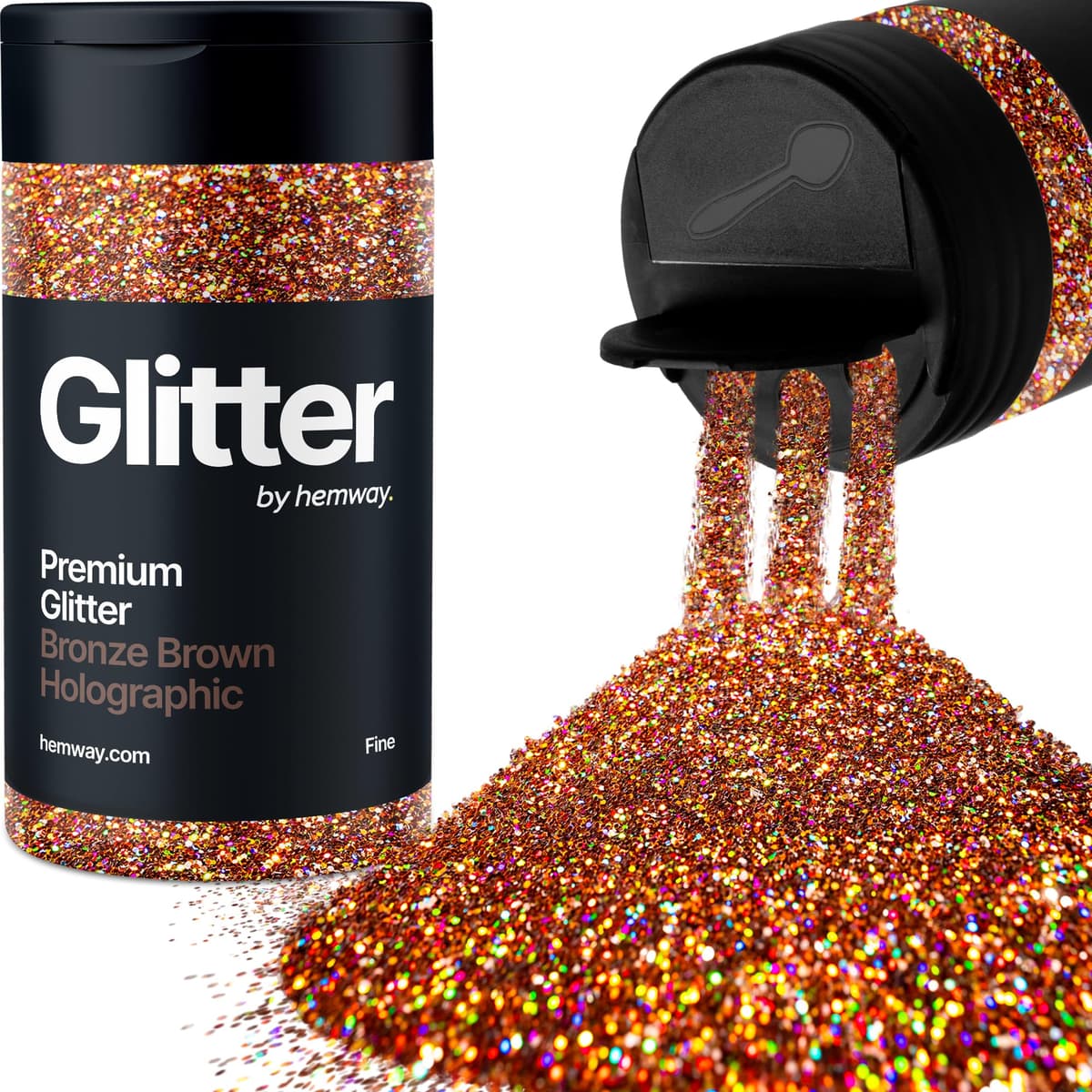 Light Rose Gold Glitter Shaker, 130g Ultrafine Glitter, Crafts 1/128" Metallic Flake Light Rose Gold Sequins, Resin & Epoxy Crafts, Decorating, Halloween, Christmas Nail, Face, Hemway — view 292