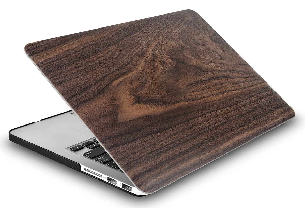 KECC Compatible with MacBook Pro 13 inch Case 2020-2025, 2016-2019 Release M2 M1 A2338 A2289 A2251 A2159 A1989 A1706 A1708 Plastic Hard Shell Case, Walnut Wood — view 3