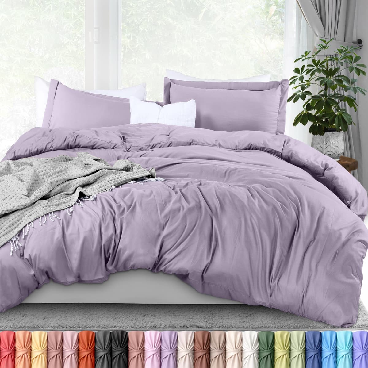 Utopia Bedding 3 Piece Single Bedding Set - Duvet Cover, Fitted Sheet with Pillow case - Soft Brushed Microfiber (Grey) — view 43