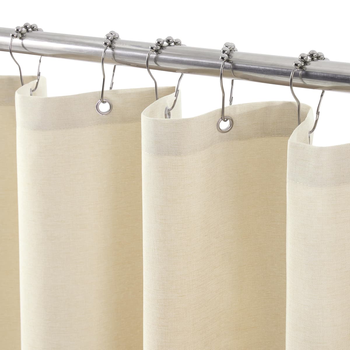 Cortina de Ducha para Baño Impermeable con Ganchos de Metal Cortina de Ducha de Tela Waffle Cortina de Baño Resistente y Antimoho para Bañera o Cabina - 152 x 182 cm (Blanco) — view 36